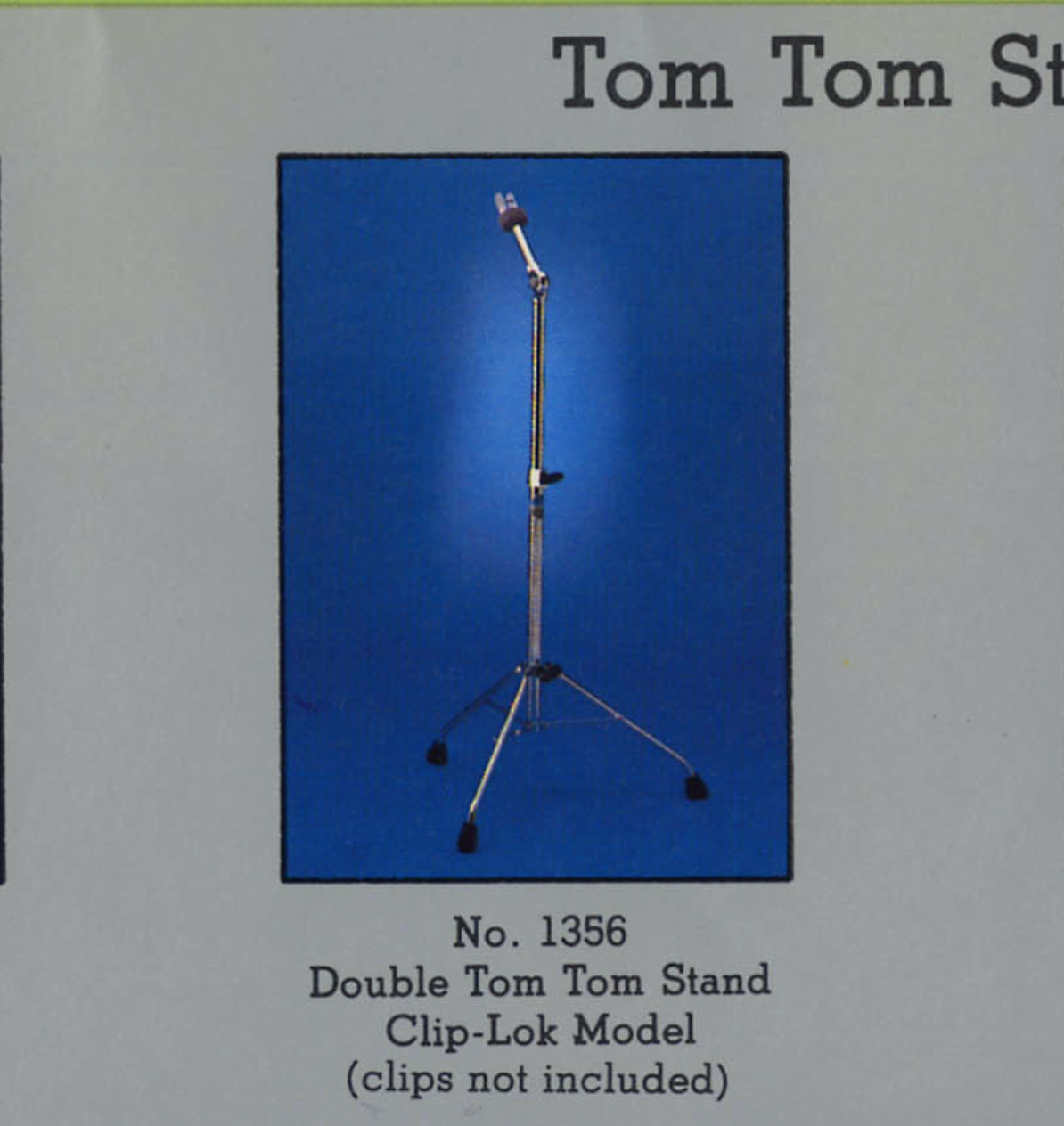 1970s-1980s Ludwig Hercules Clip-Lok Double Tom Stand Clip Mount No. 1356