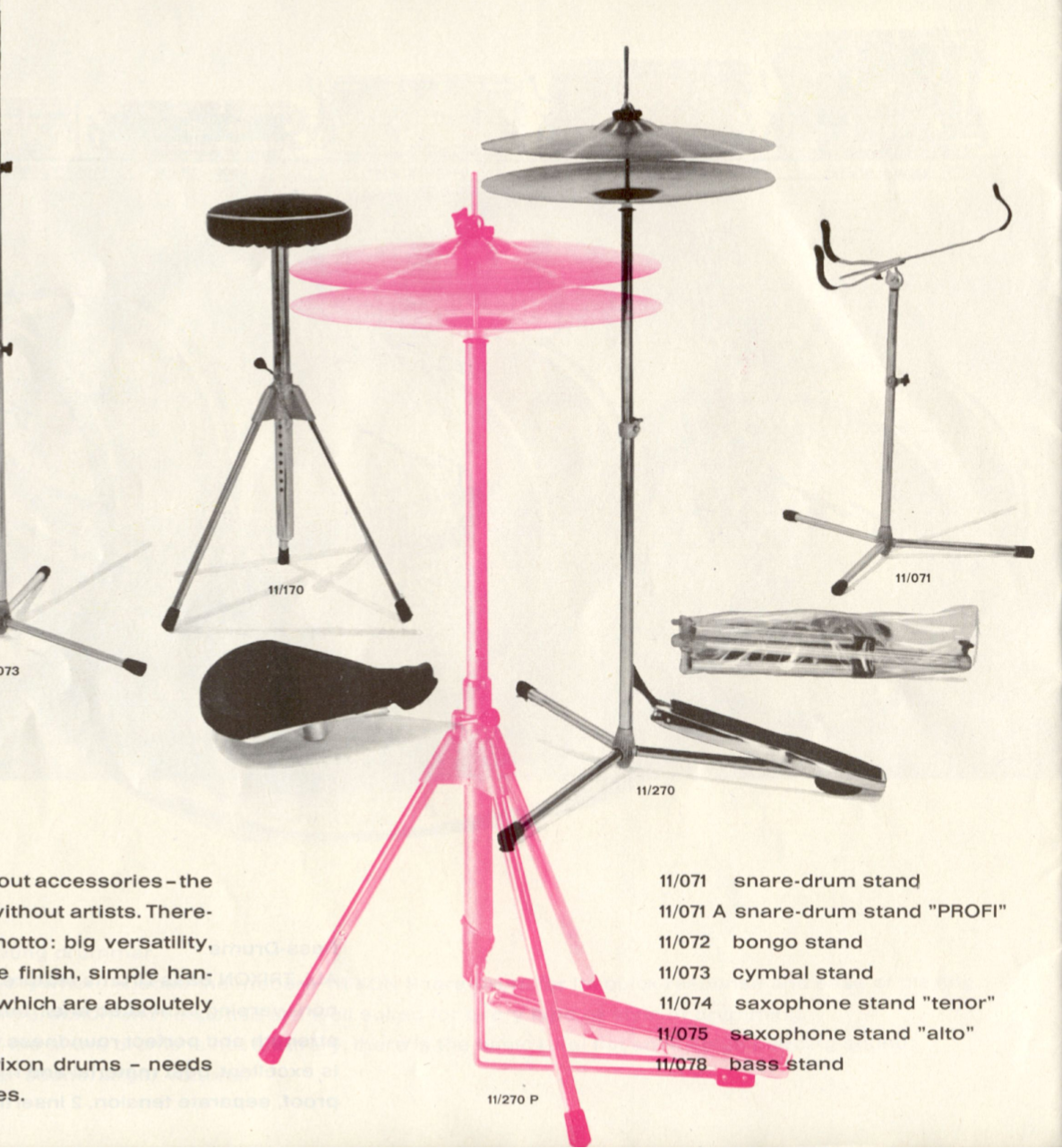 1960s Trixon 11/270 Spring Loaded Base Hi-Hat Stand
