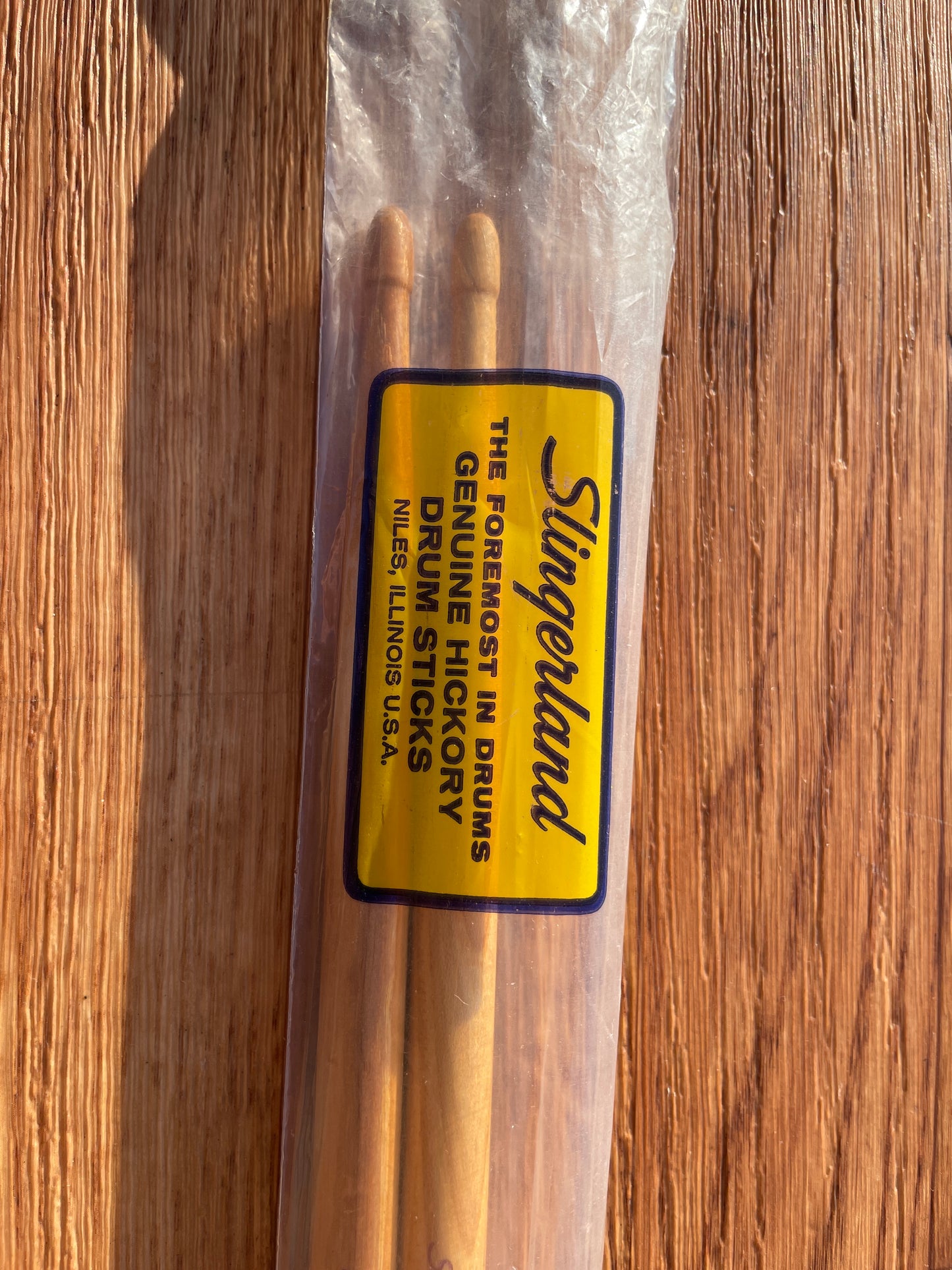 N.O.S. Vintage Slingerland 8A Wood Tip Drum Sticks w/ Original Bag New Old Stock