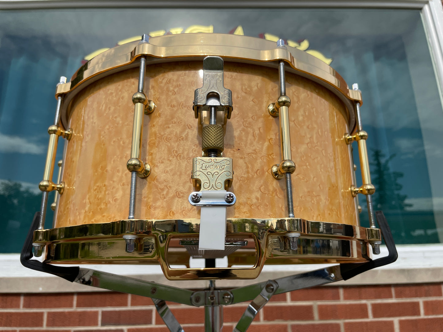 N.O.S. 2000 Ludwig 6.5x14 Limited Edition Millennium Snare Drum Birdseye Maple