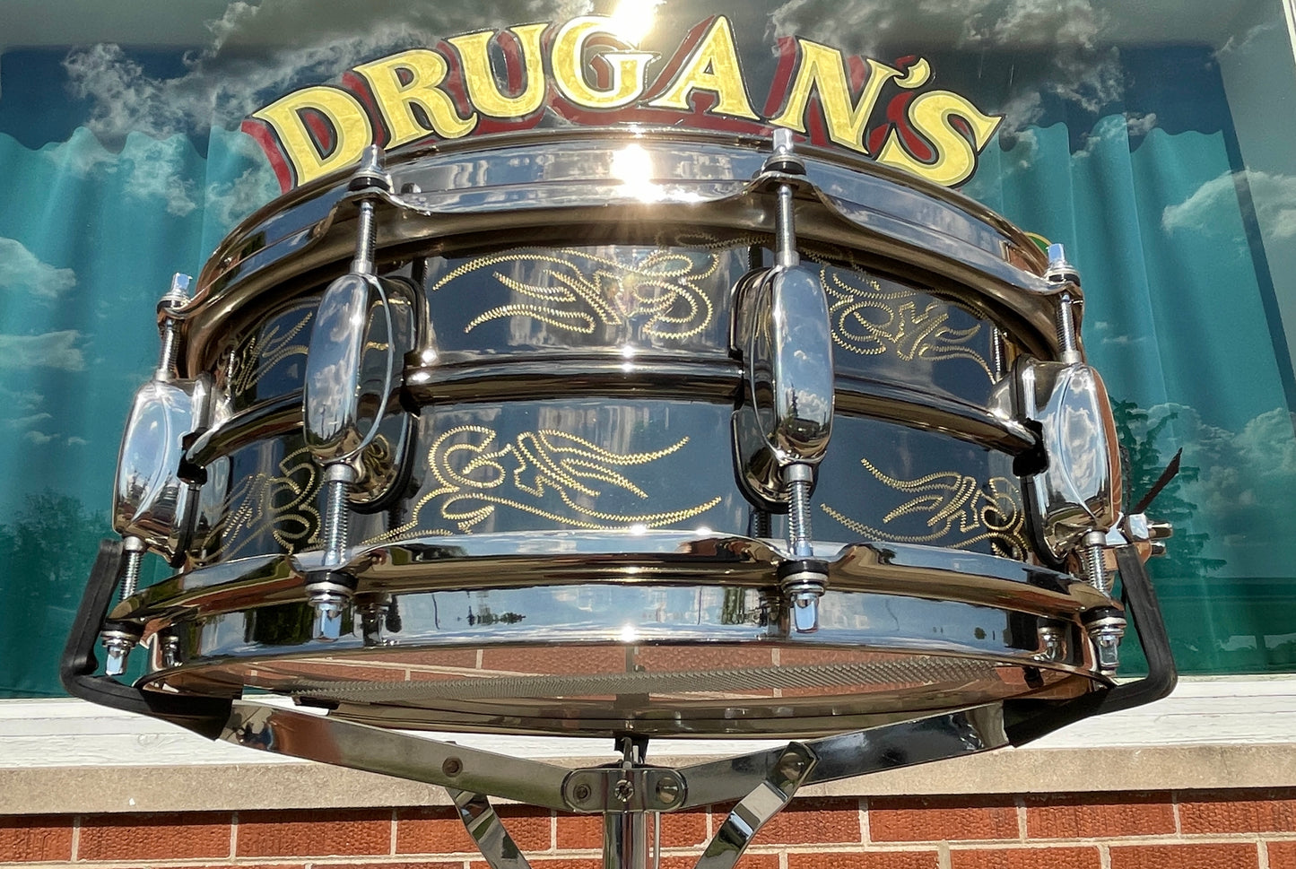 N.O.S. Tama 5x14 Kenny Aronoff KA145 Engraved Trackmaster Signature Brass Black Beauty Snare Drum
