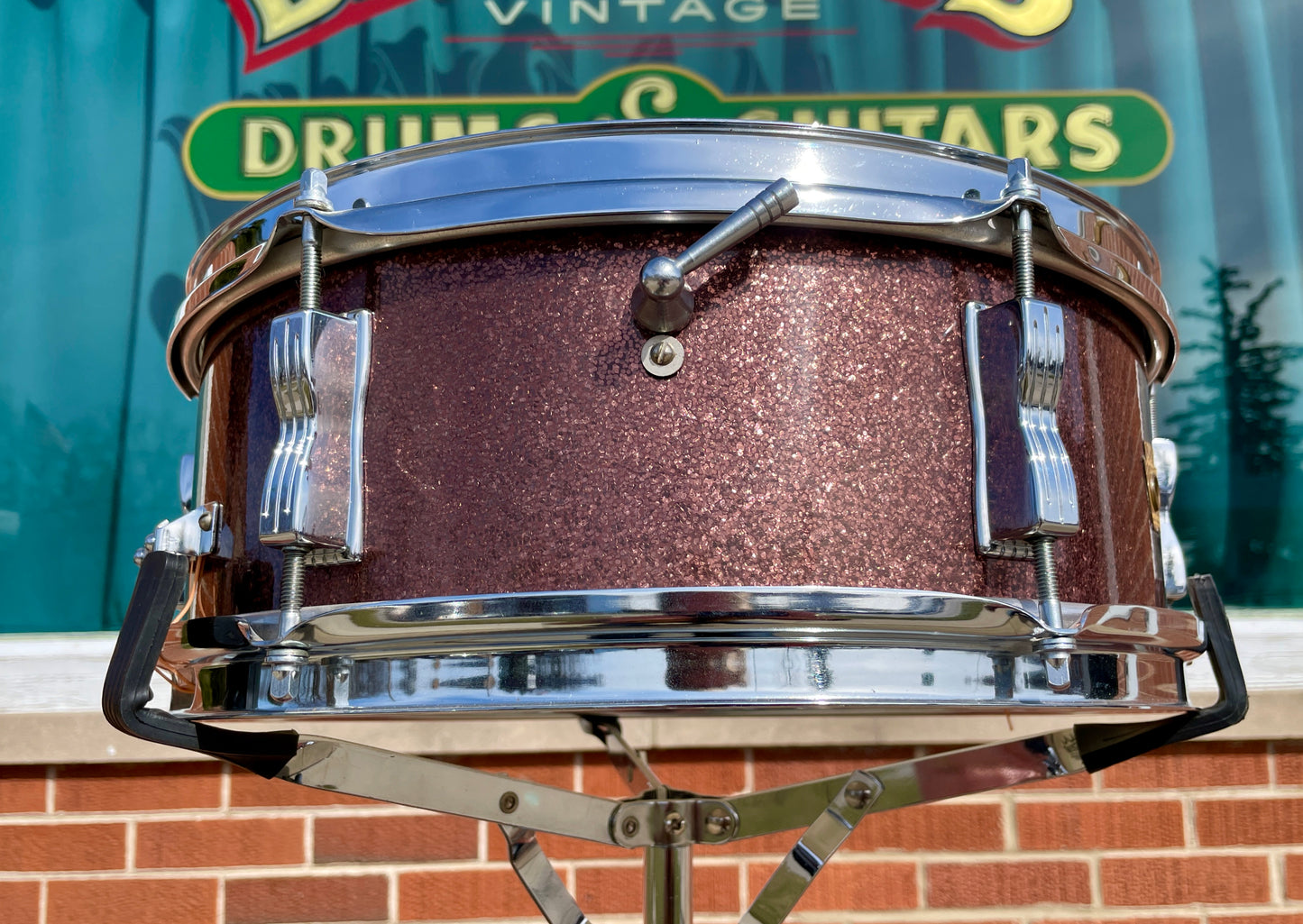 1967 Ludwig 5x14 Pioneer Snare Drum Burgundy Sparkle