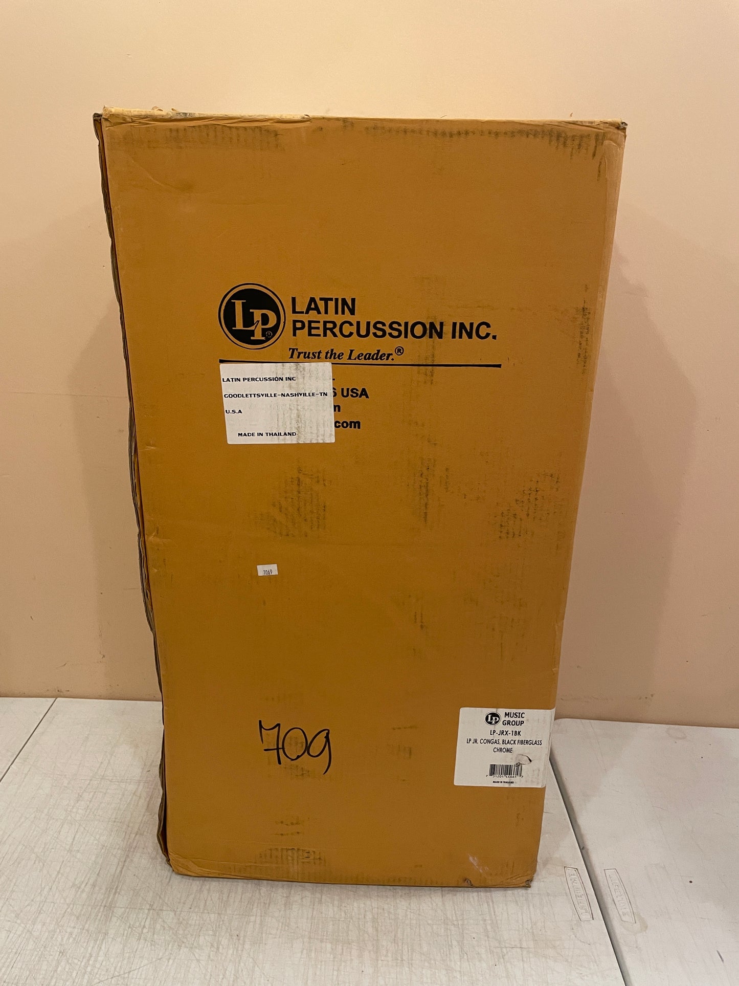 Latin Percussion LP-JRX-1BK Junior Conga Set Black Fiberglass Mini