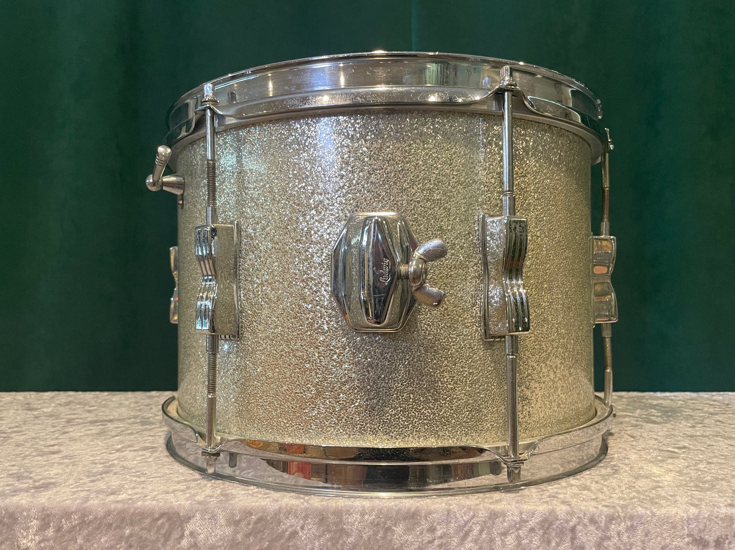 1964 Ludwig 8x12 Club Date Tom Drum Silver Sparkle COB
