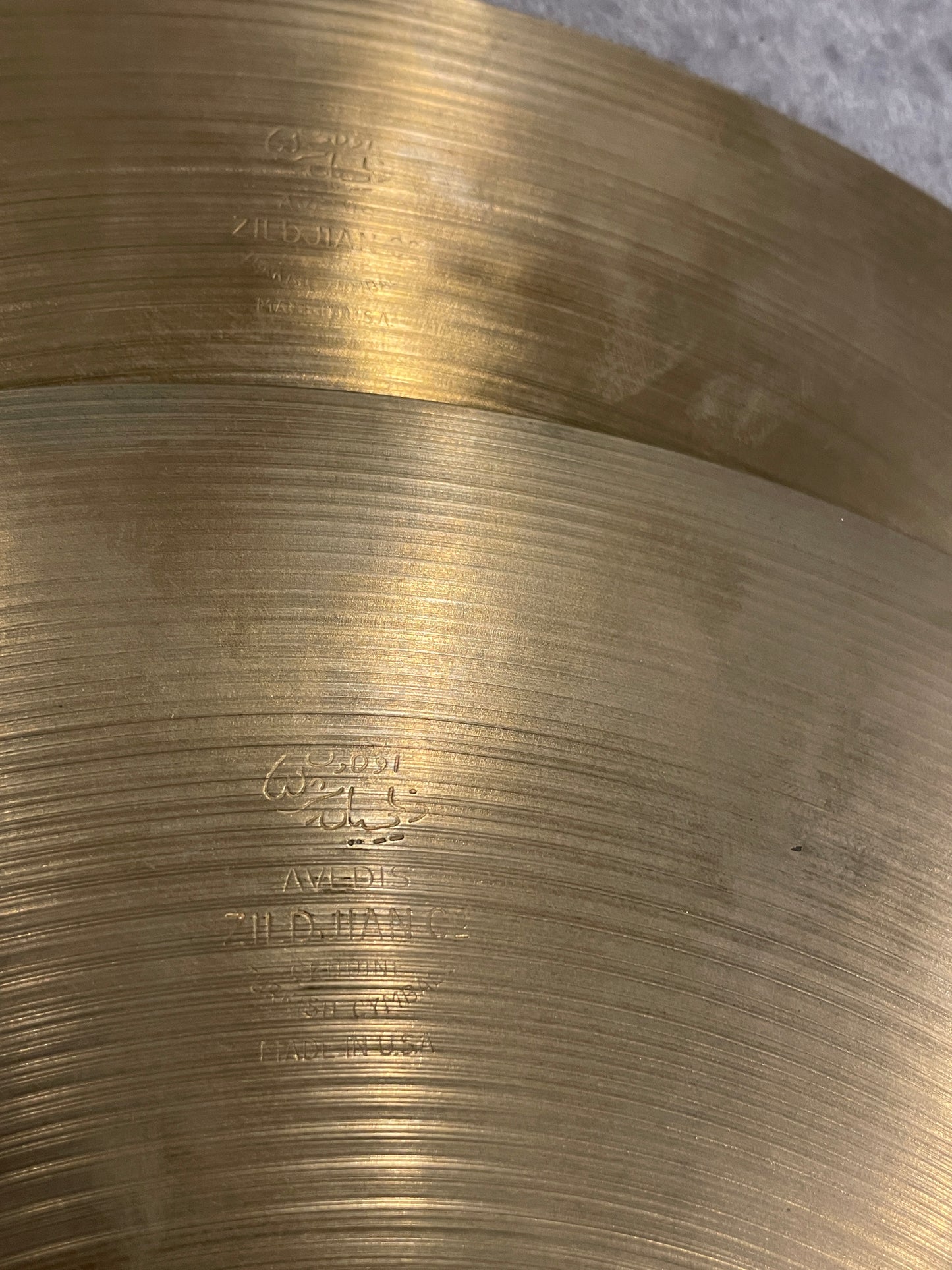 15" Zildjian A 1950s Small Stamp Hi-Hat Pair 928g/936g #776