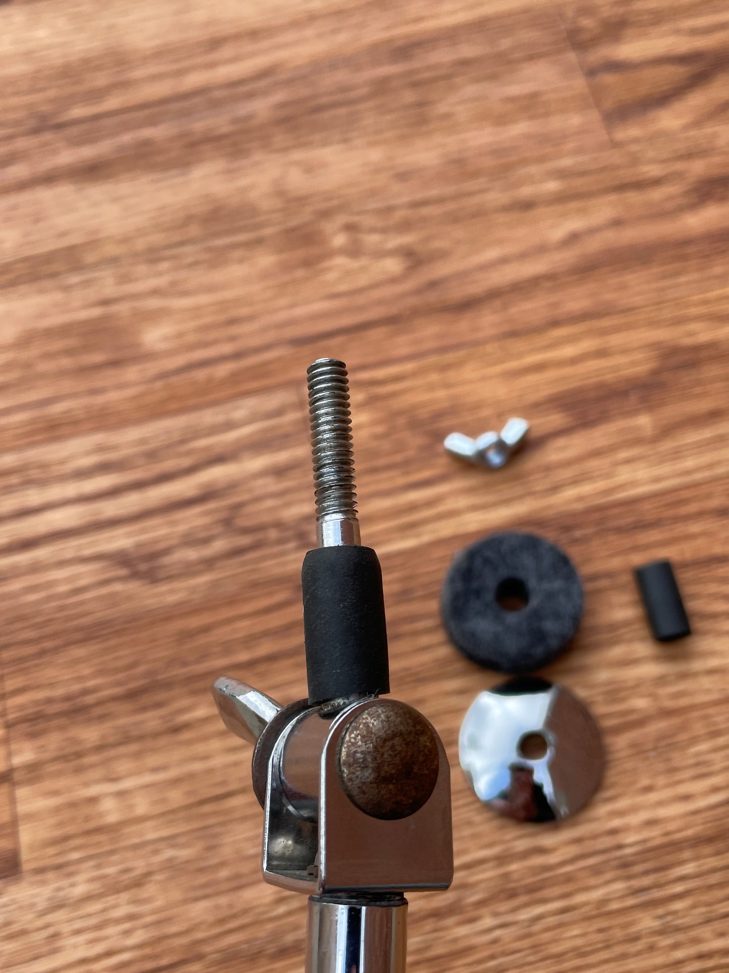 Vintage W.F.L. Ludwig 1950s Adjustable L-Arm Cymbal Holder Chrome WFL