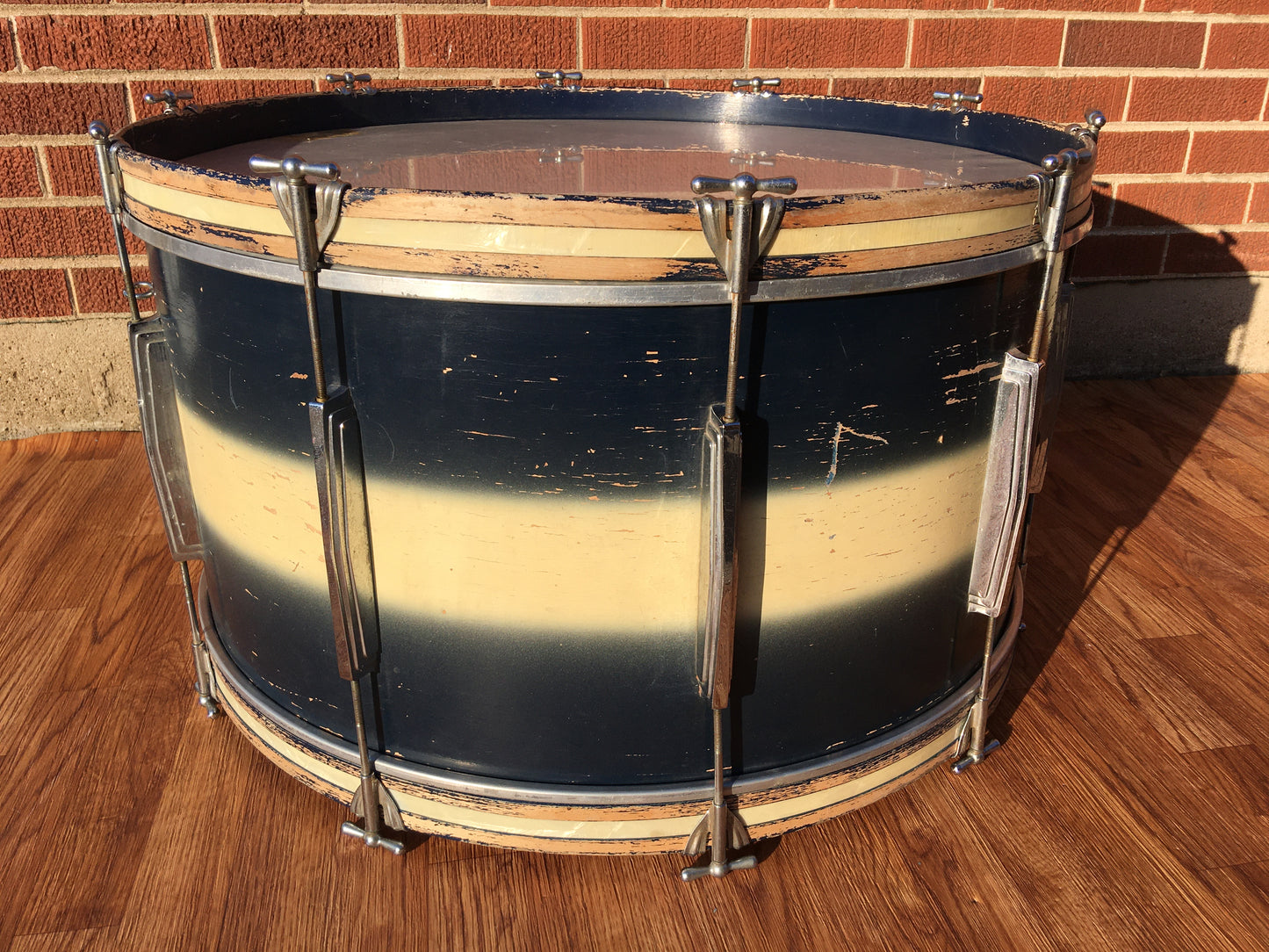 1960s Ludwig 14x28 Bass Drum Blue/Silver Duco