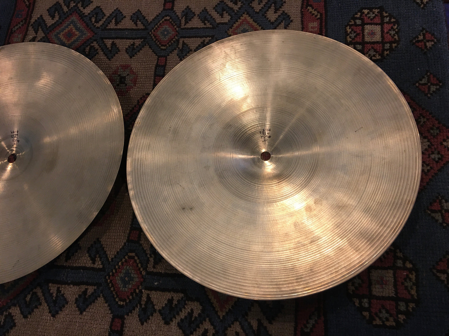 14" Zilco Azco 1970s Hi-Hat Cymbal Pair 760g/938g #652