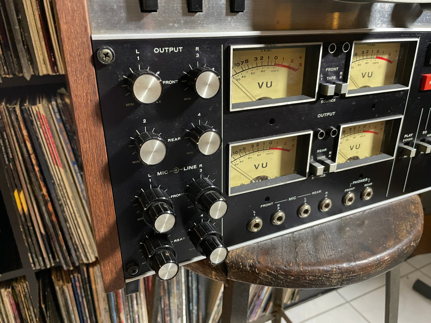 Vintage TEAC 3340S Pro-Serviced 4-Channel Simul-Sync Reel-To-Reel Quad Tape Deck Recorder Machine