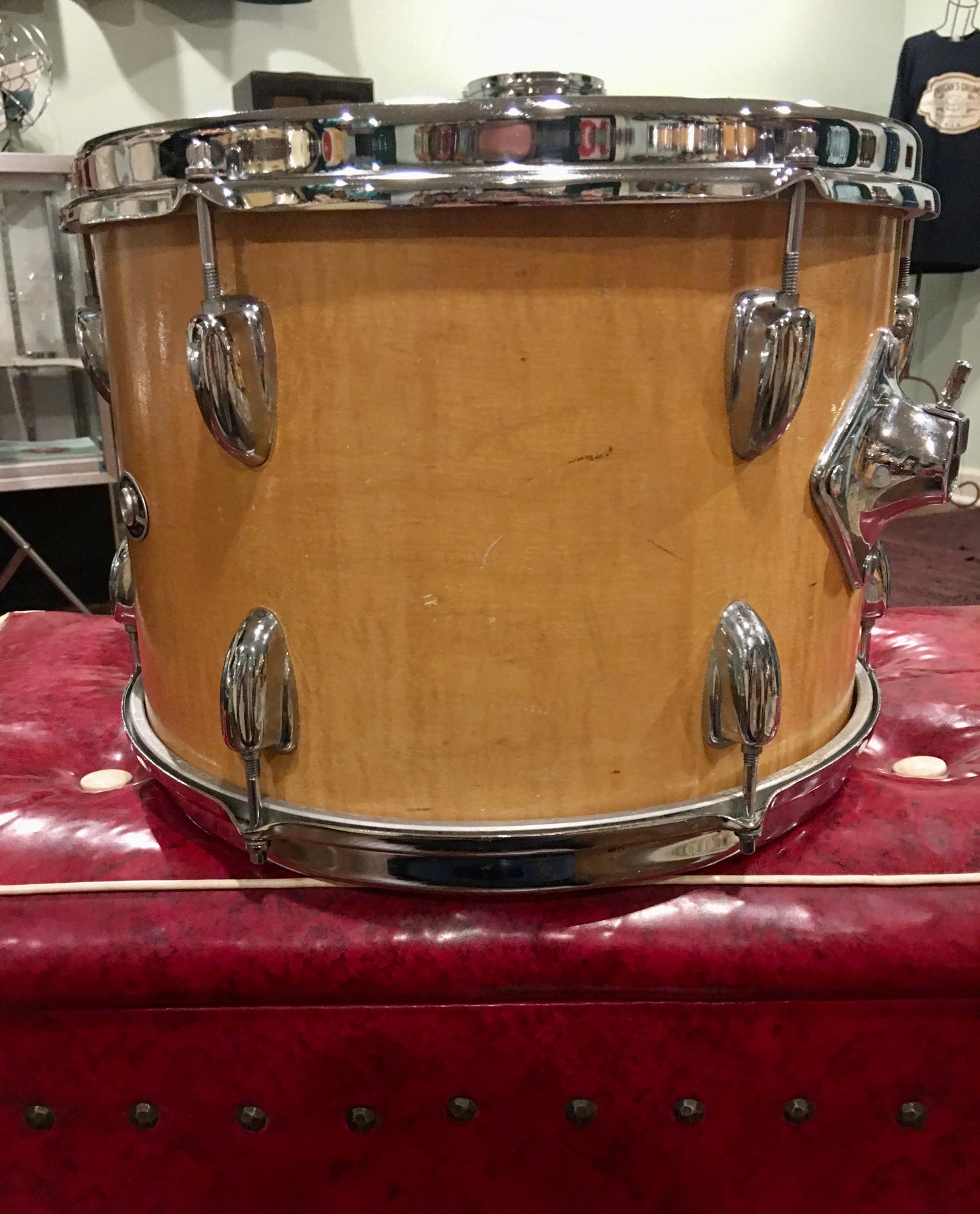 1970s Slingerland 9x13 Natural Maple 5 ply Tom Drum