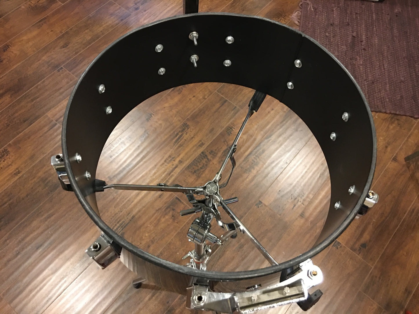 1970s Fibes 5.5x14 Acrylic Snare Drum Black