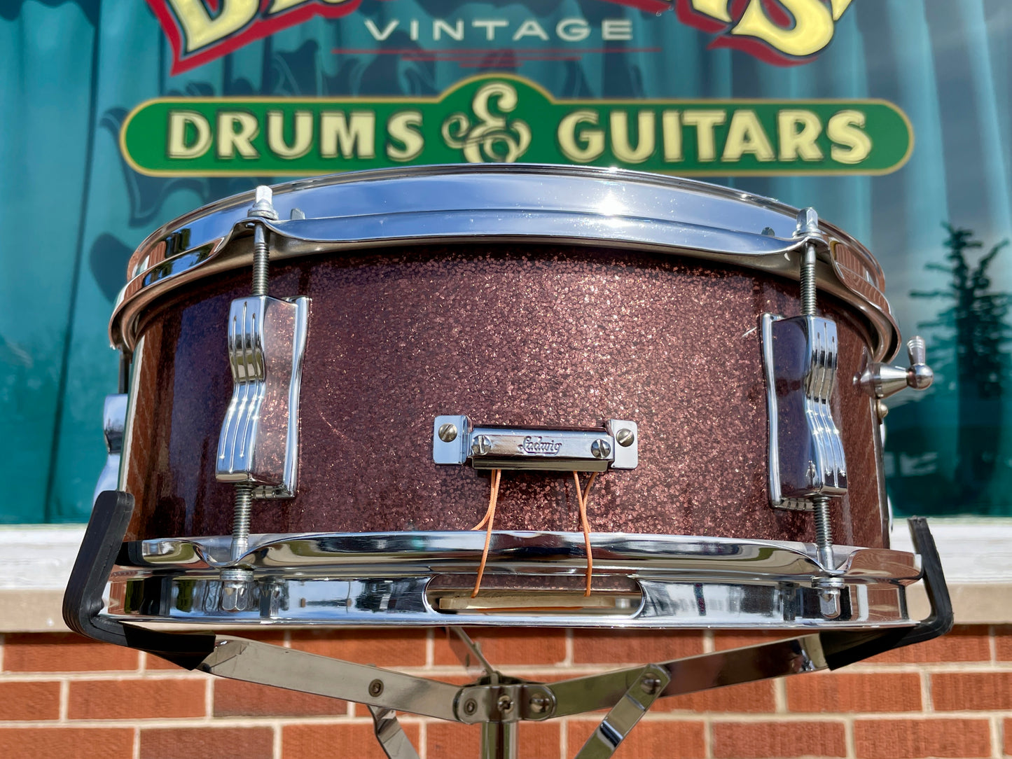 1967 Ludwig 5x14 Pioneer Snare Drum Burgundy Sparkle