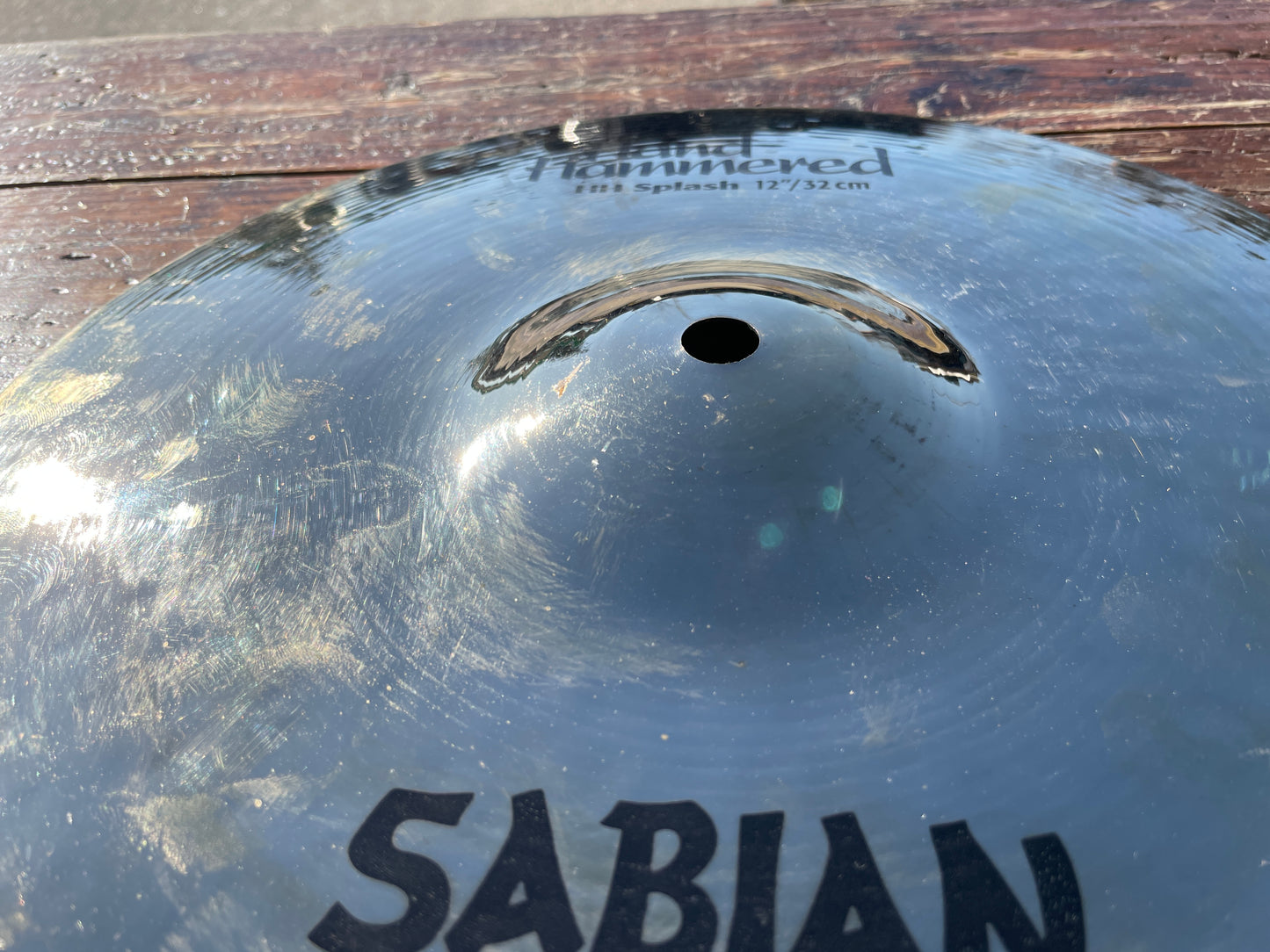 12" Sabian Hand Hammered HH Splash Cymbal Brilliant 392g