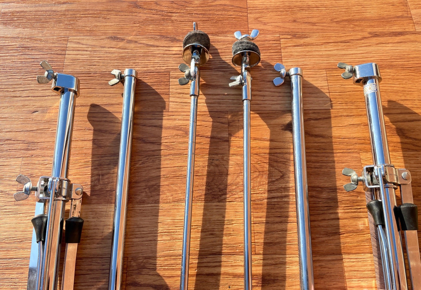 1960s Ludwig 1400 Flat Base Straight Cymbal Stand Pair (2 Pcs.)
