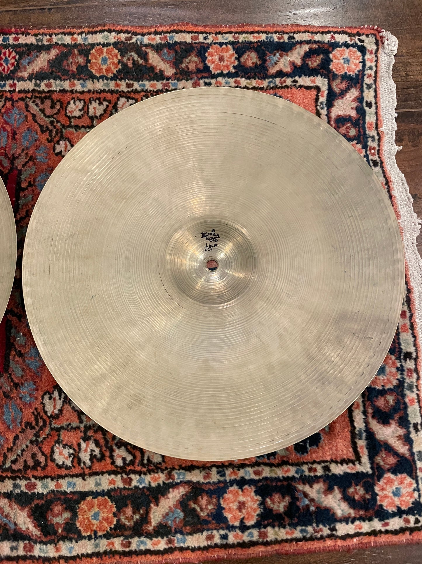 15" Zildjian A 1951-52 Trans Stamp III Hi-Hat Cymbal Pair 924g/928g #797