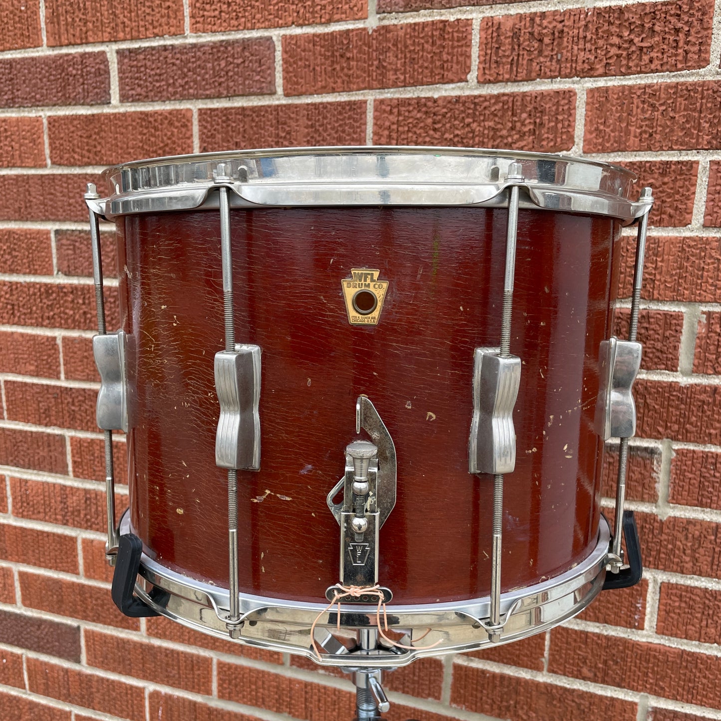 Vintage WFL No. 3092 Champion 10x14 Marching Snare Drum Mahogany Field Drum Ludwig