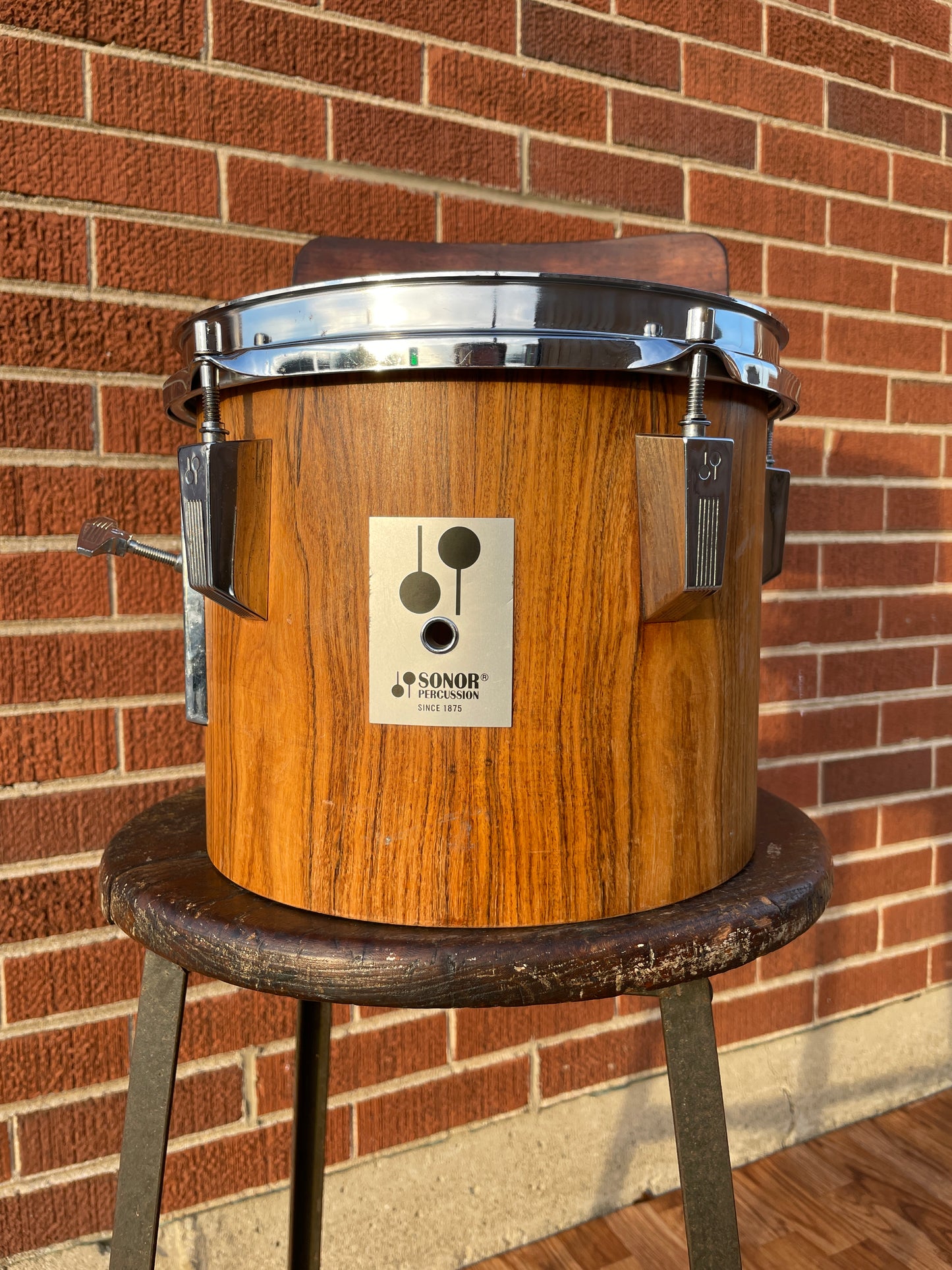 1980s Sonor Phonic 10x8 Concert Tom Drum Rosewood 8x10 T7010