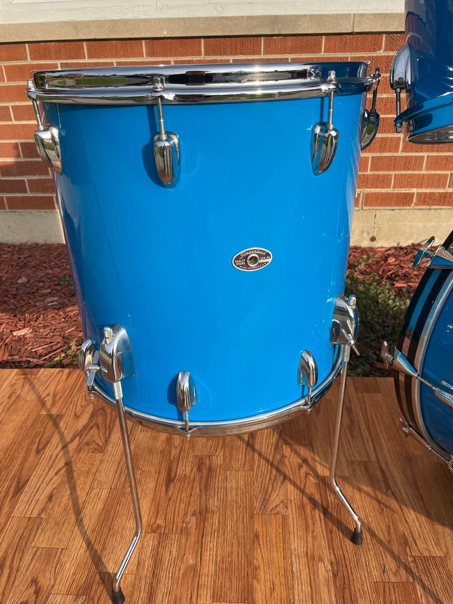 1970s Slingerland Modern Solo Outfit No. 2R Drum Set Blue Gloss