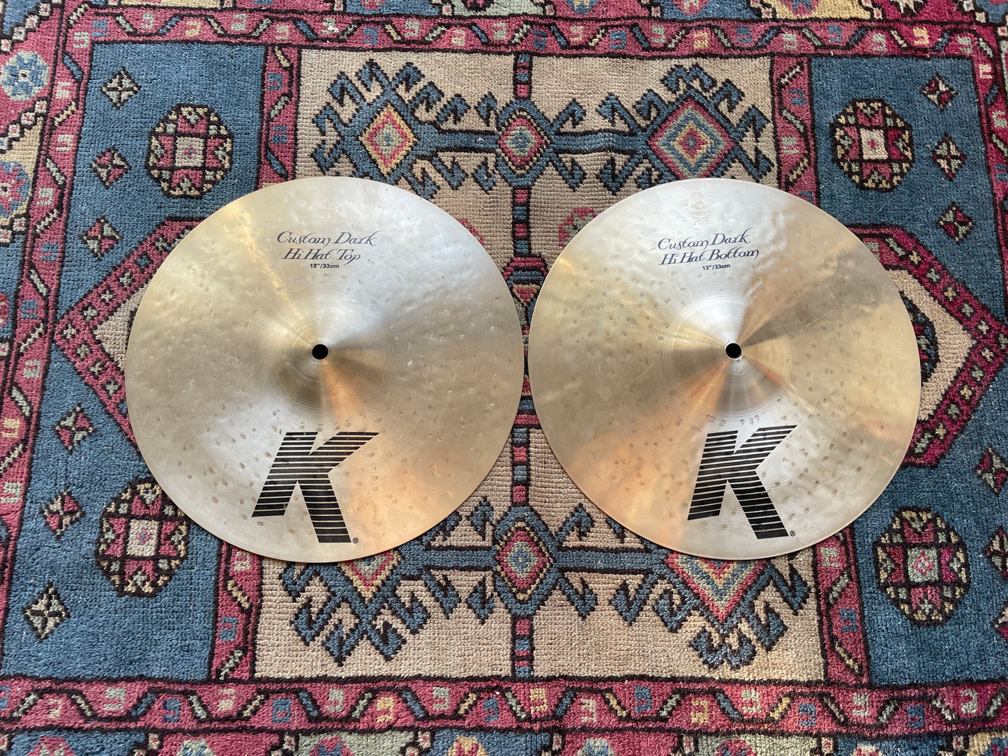 13" Zildjian K Custom Dark Hi-Hat Cymbal Pair 908g/1038g K0940 *Video Demo*