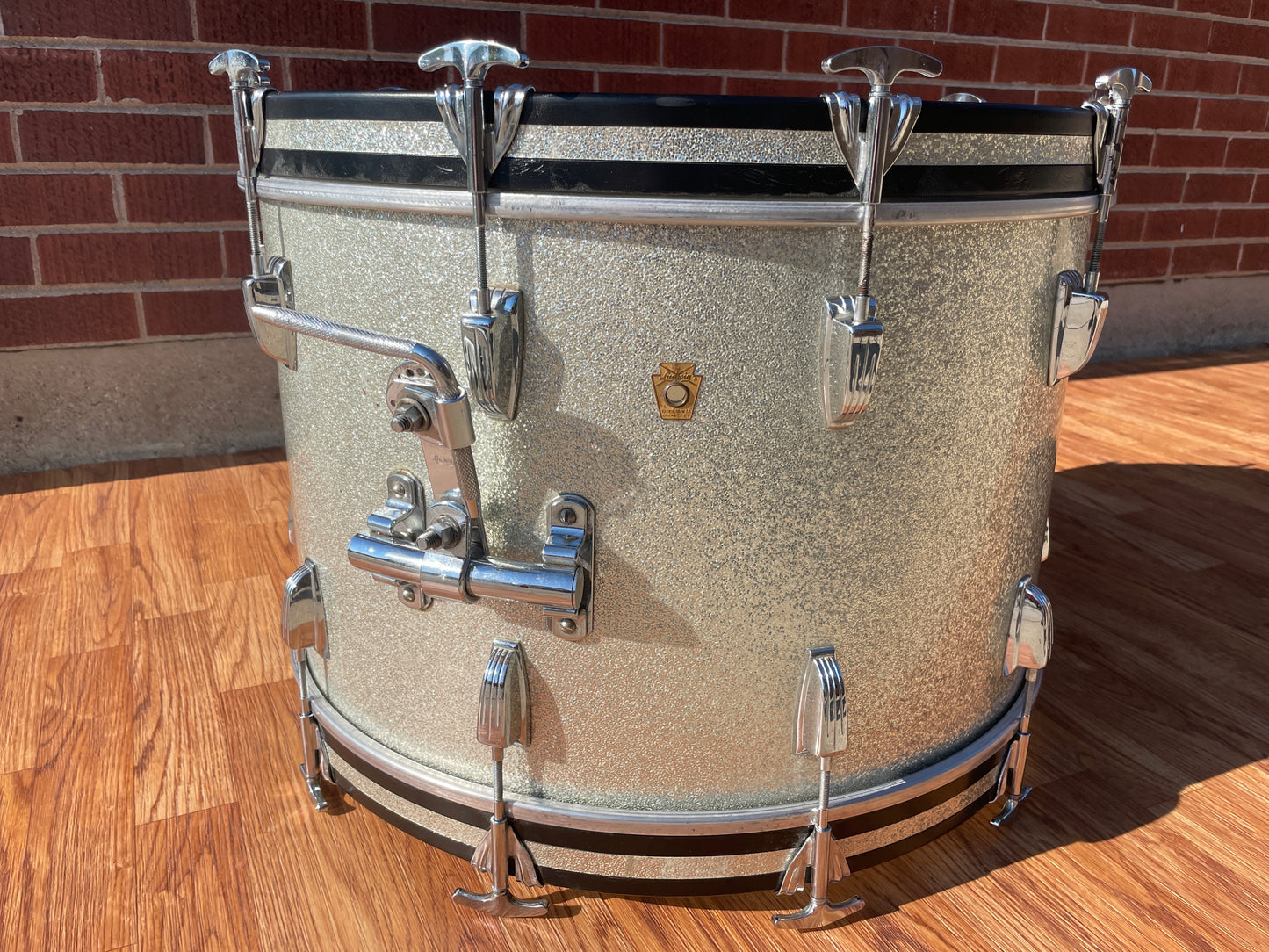 1960s Ludwig 14x22 Bass Drum Silver Sparkle