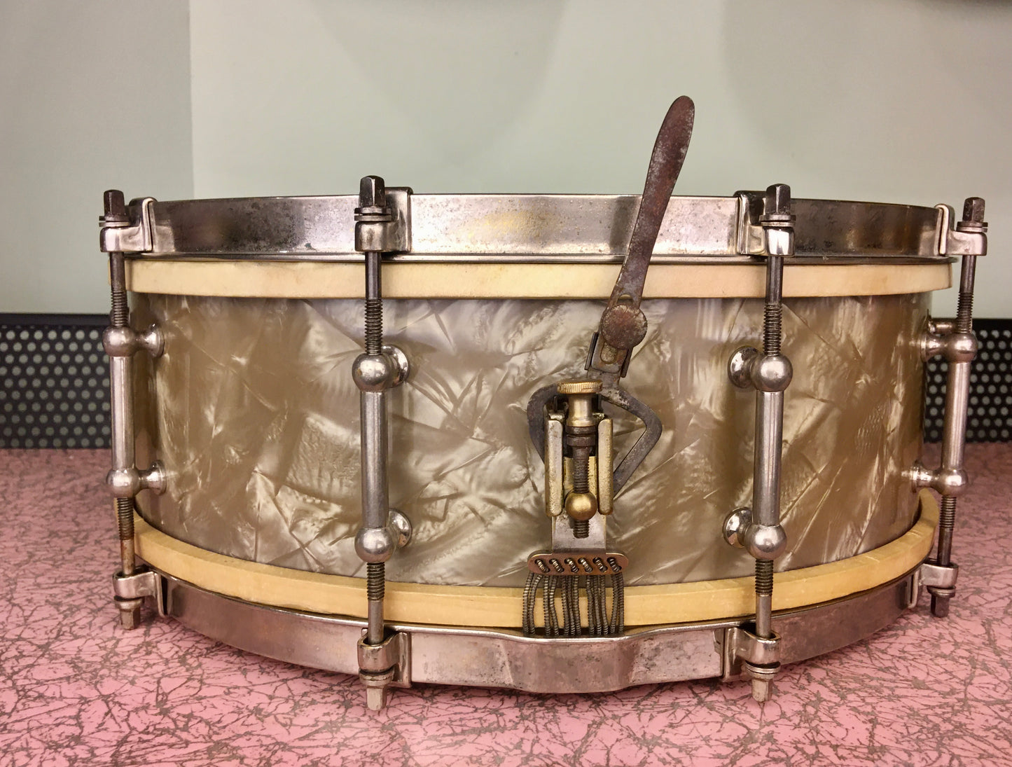 1935 Ludwig Standard 5x14 Lavender Pearl Snare Drum