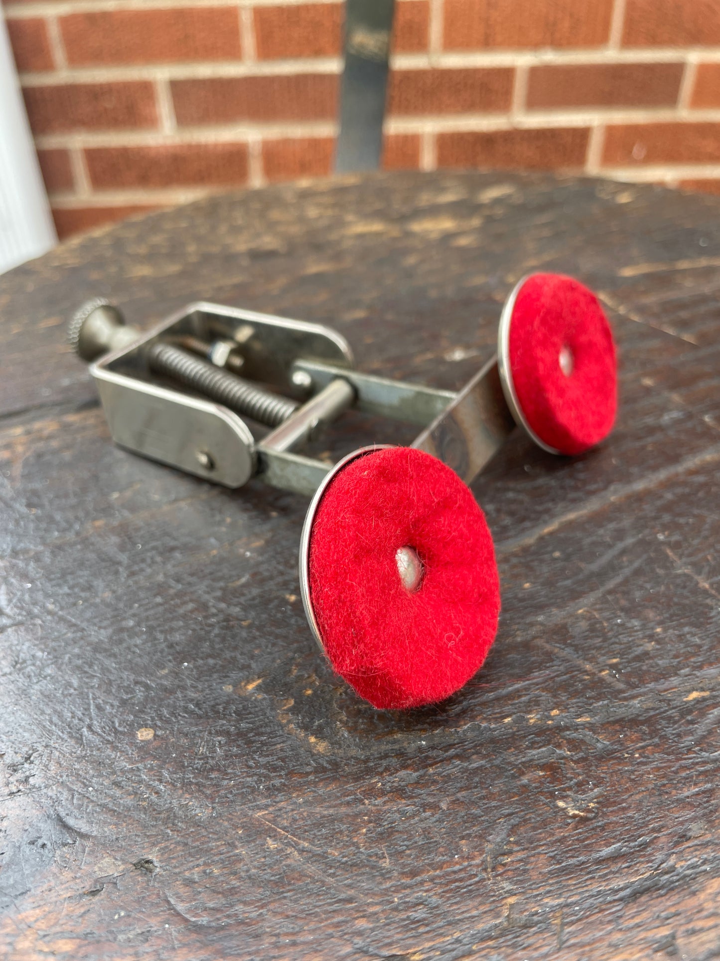 1930s-1940s Slingerland Dual Red Felt Tone Control Muffler