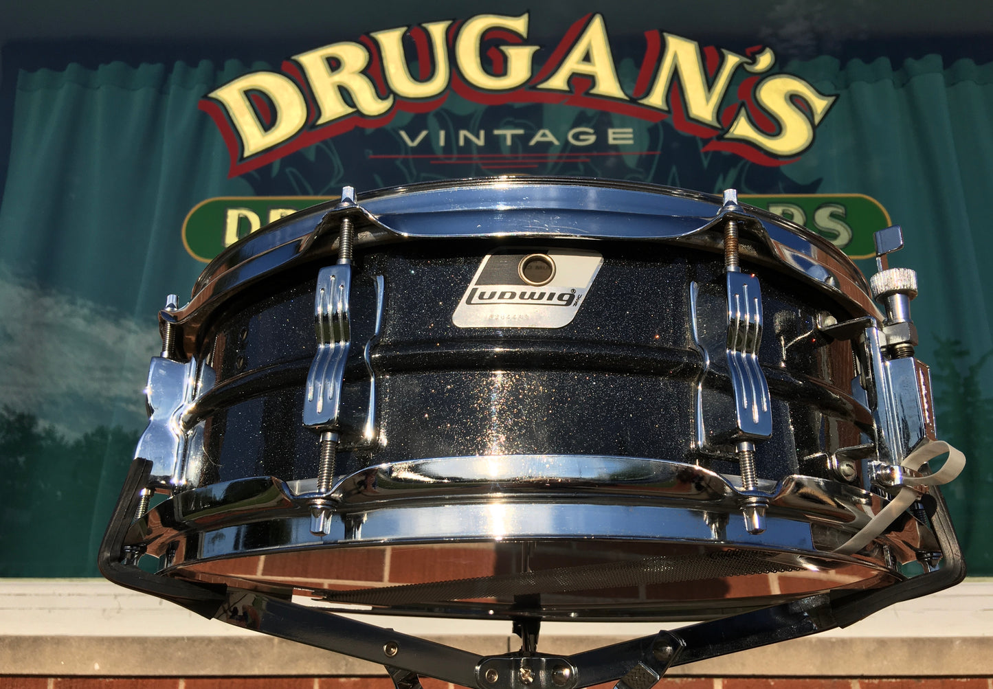Ludwig Black Galaxy 5x14 Blackrolite Acrolite Snare Drum