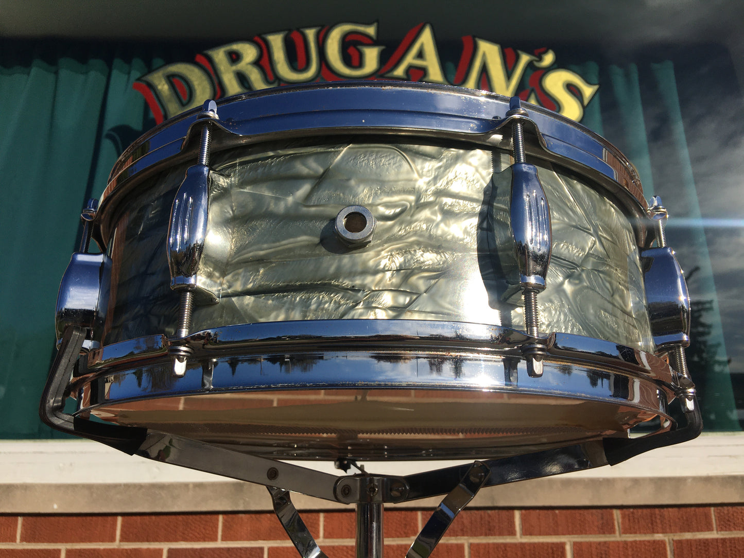 1960s Camco Oaklawn 5x14 Tuxedo Snare Drum Sky Blue Pearl