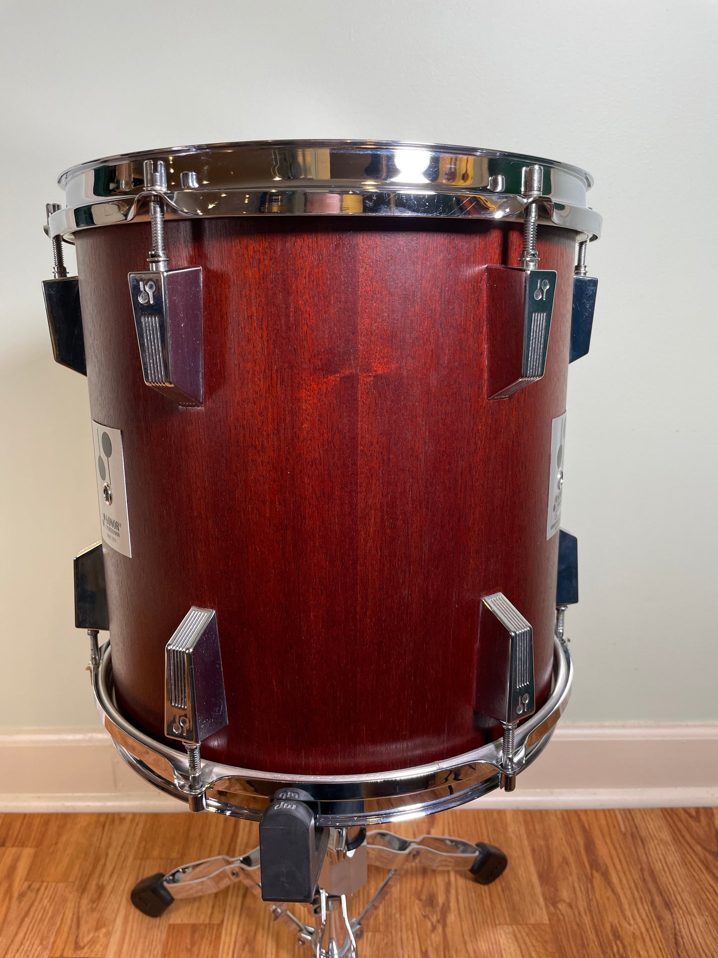 Vintage Sonor Phonic Plus 12x12 Tom Drum Red Mahogany