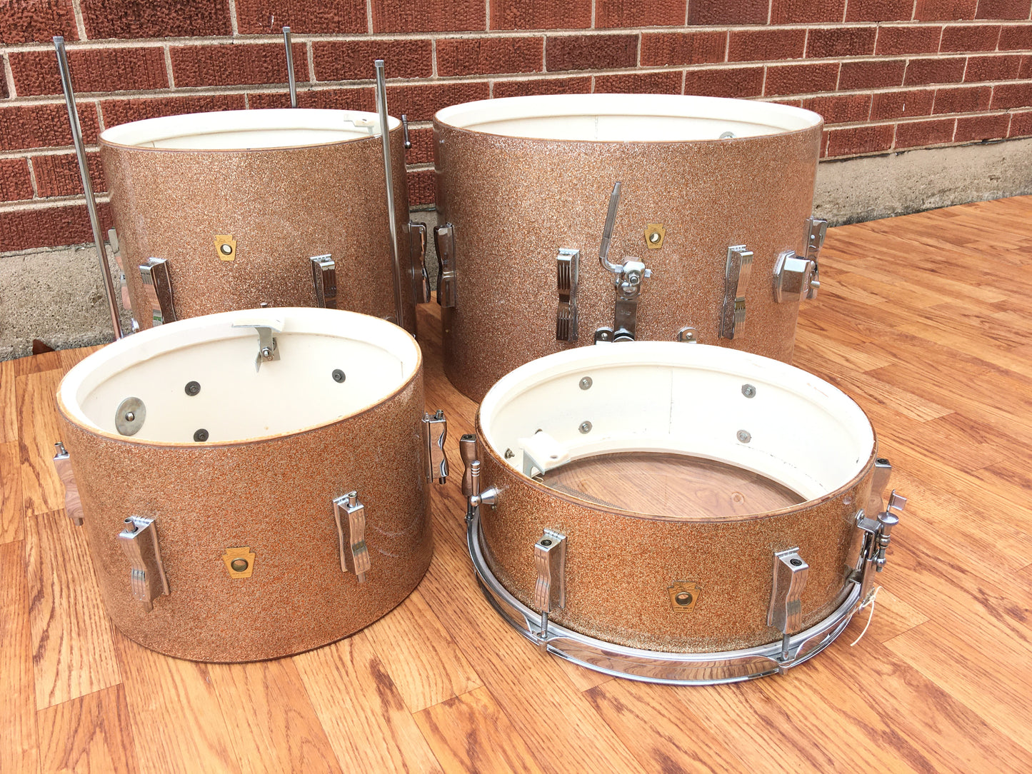 1967 Ludwig Club Date Drum Set W/ Matching Snare - Champagne Sparkle