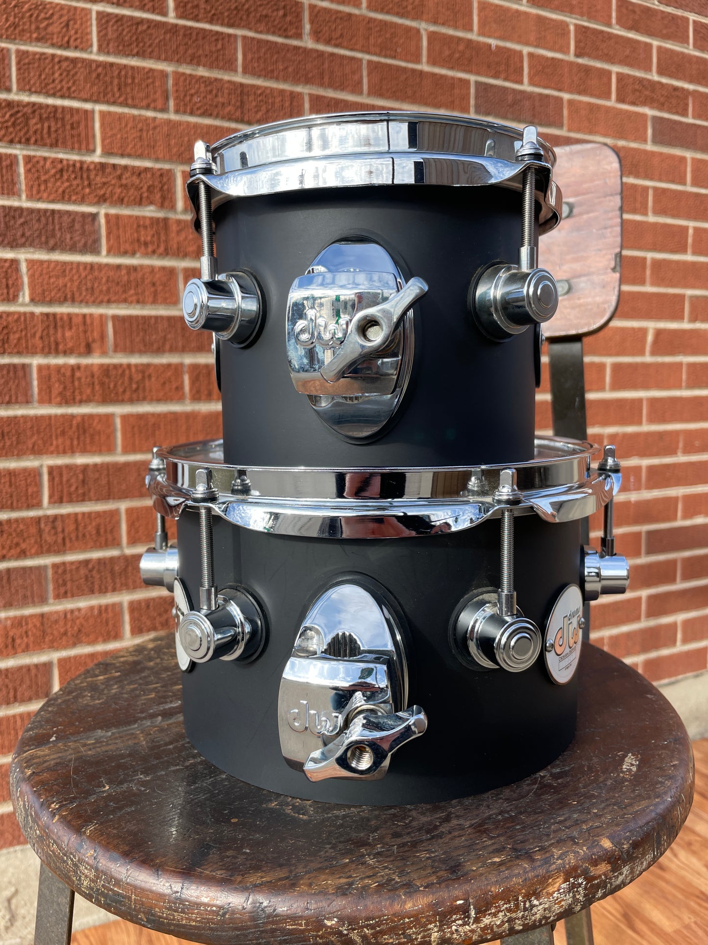 DW Design Series 5x6 / 5x8 Concert Toms Black Satin Lacquer DDCT01BLCR Drum Workshop