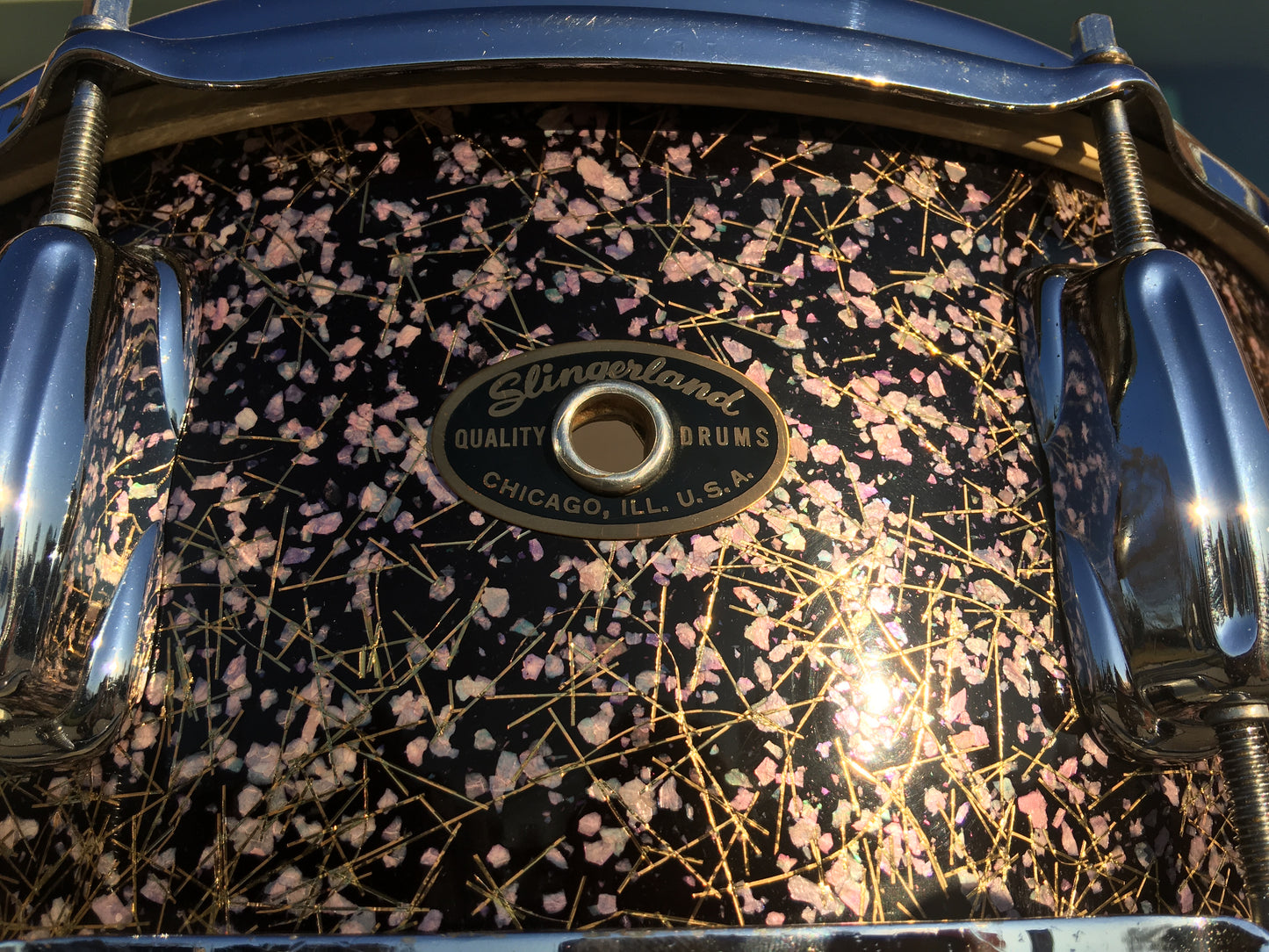 1958 Slingerland 5.5x14 Capri Pearl Super Gene Krupa Radio King Snare Drum