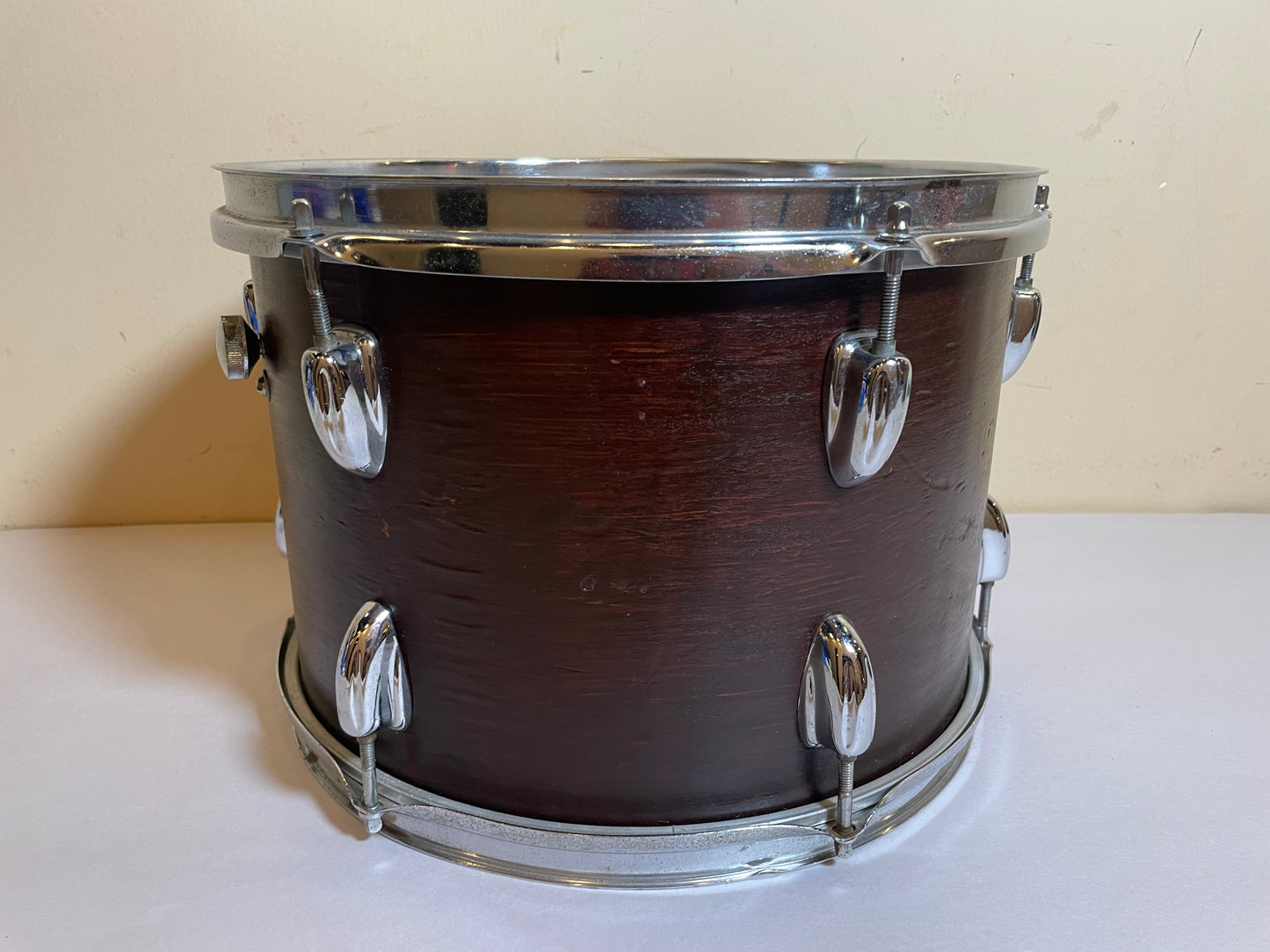 1970s Slingerland 9x13 Tom Drum Single Brown Stain