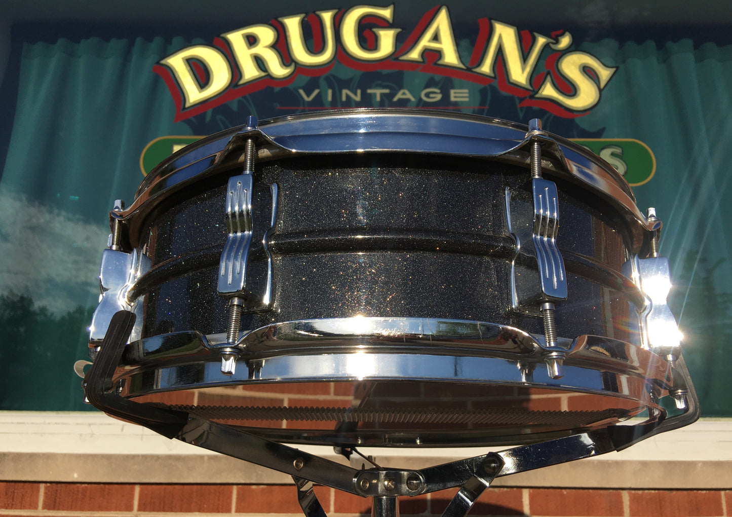 Ludwig Black Galaxy 5x14 Blackrolite Acrolite Snare Drum
