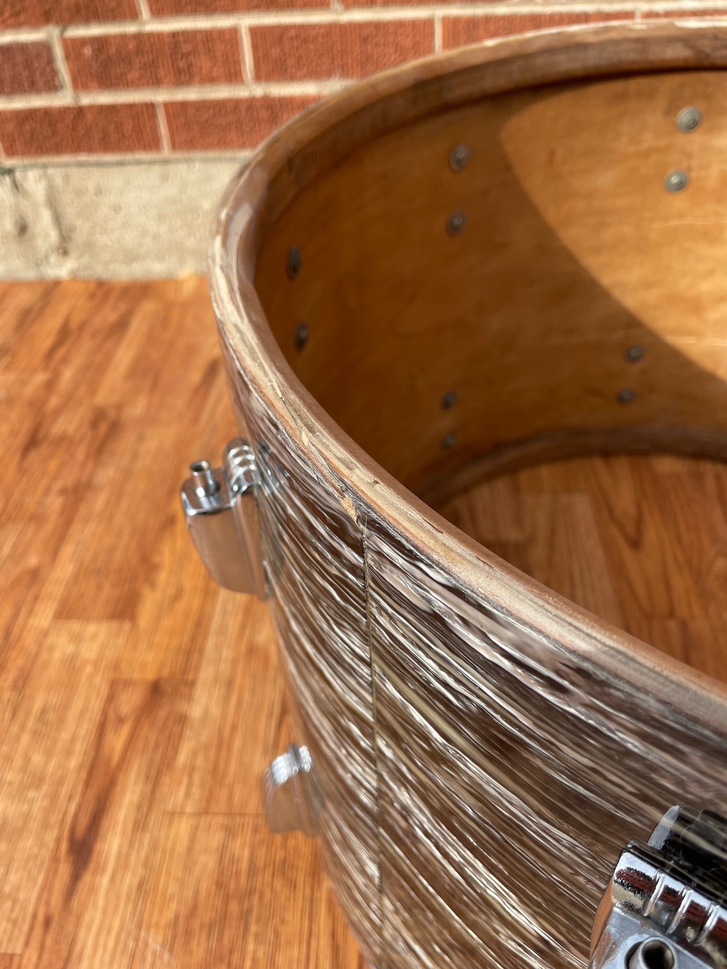 1960 Ludwig 14x22 Virgin Bass Drum Oyster Black Pearl