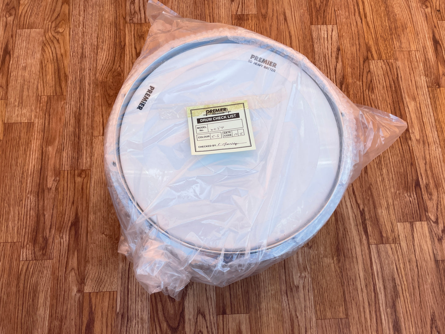 NOS Premier 7x14 Signia Maple Snare Drum Cherrywood 10-Lug