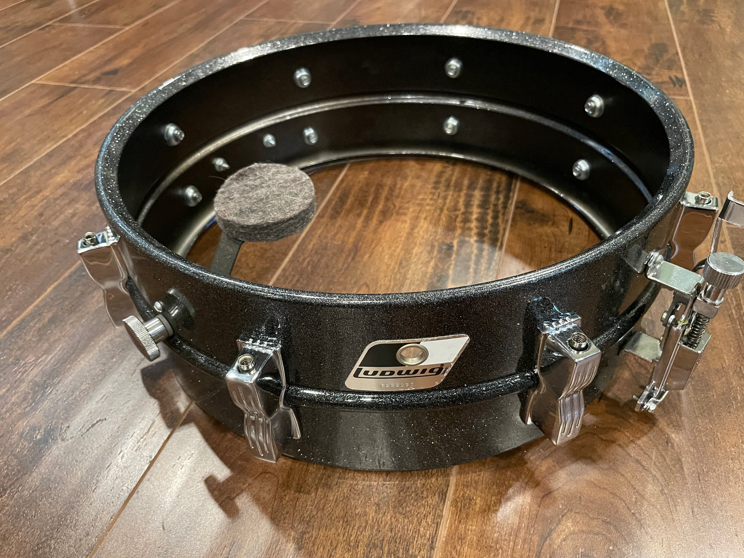 Ludwig 5x14 Black Galaxy Acrolite Snare Drum Blackrolite