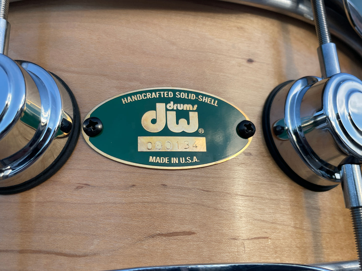 2003 DW Craviotto 5x14 Solid Shell Satin Natural Maple Snare Drum Workshop