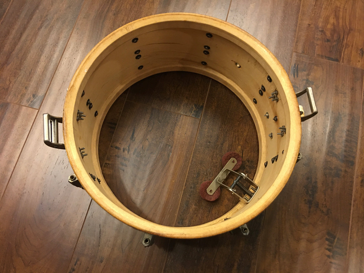 1945-46 Slingerland 7x14 Radio King Solid Shell Snare Drum White Marine Pearl