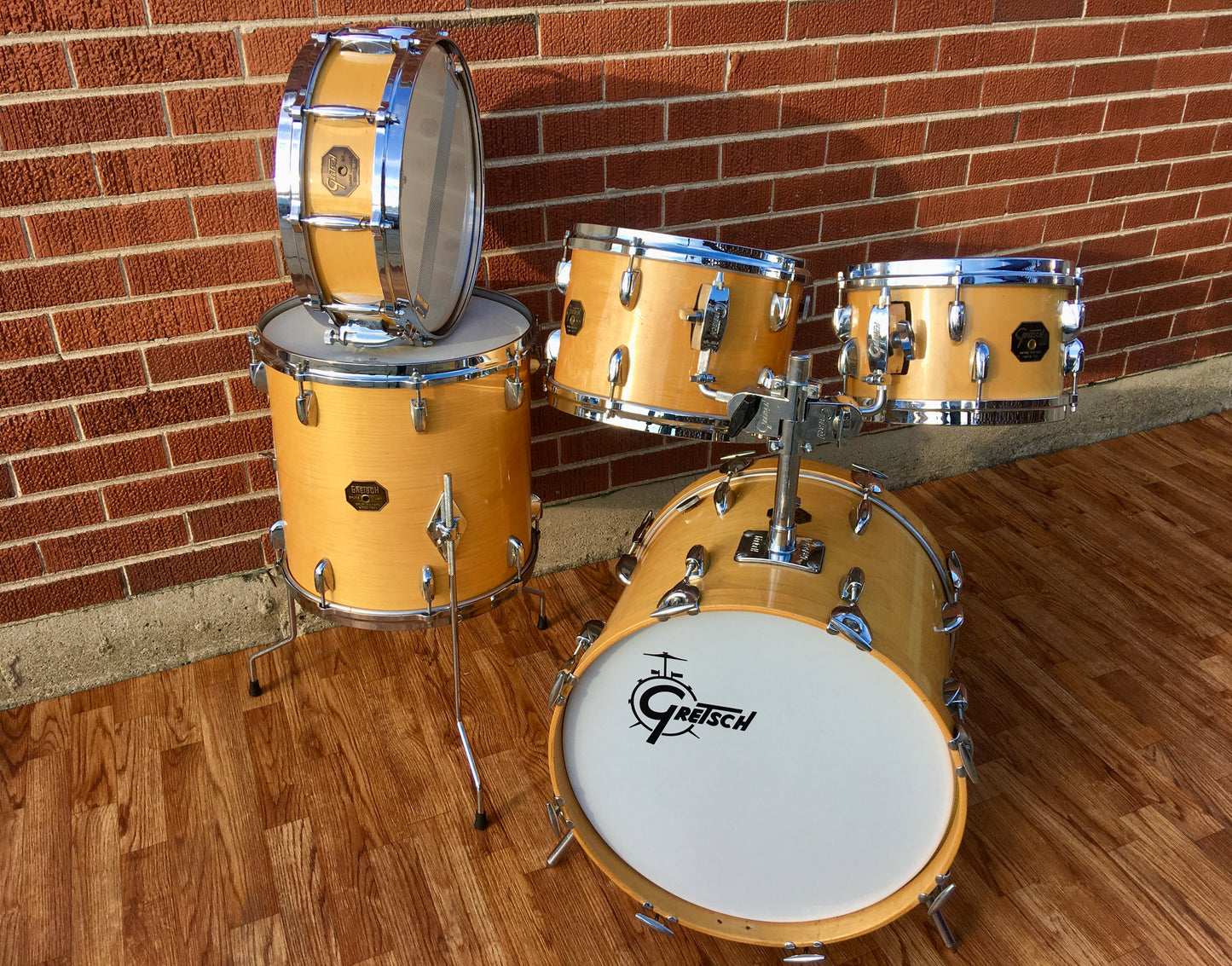 Gretsch Stop Sign Bop Drum Set 18/10/12/14/5x14 Snare Natural Maple