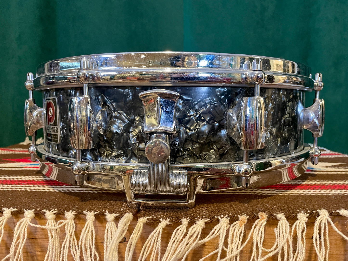 1960s Premier 4x14 Royal-Ace 4 Black Dimond Pearl