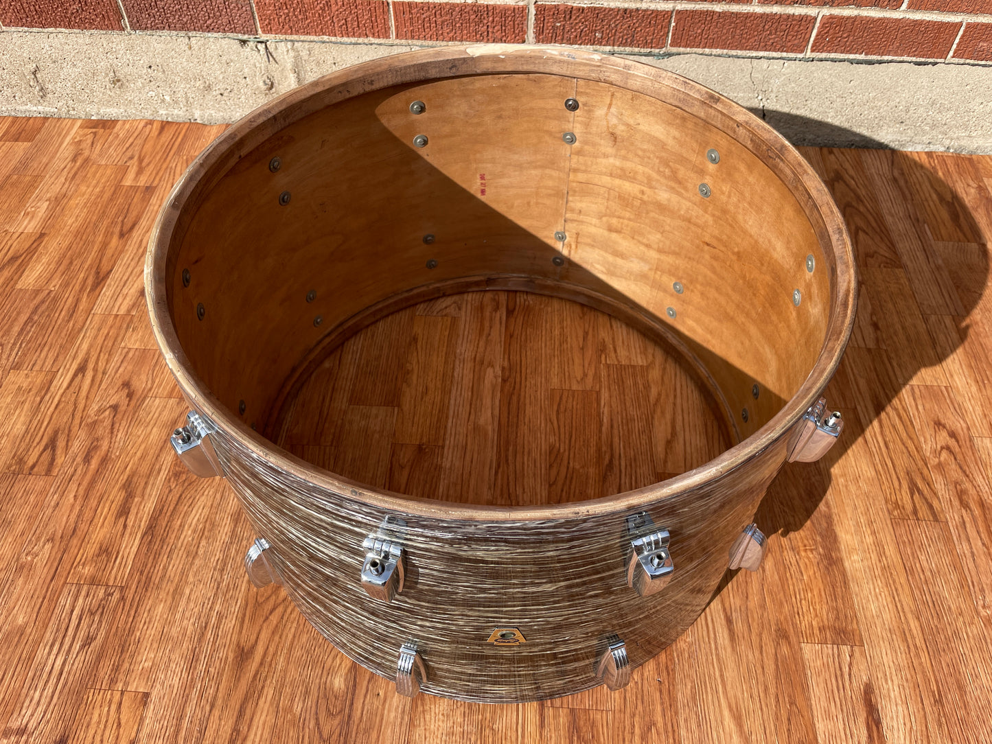 1960 Ludwig 14x22 Virgin Bass Drum Oyster Black Pearl