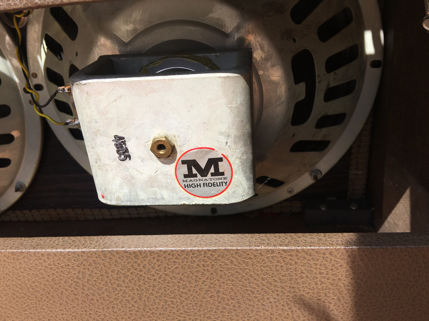 1959 Magnatone 280 Double V 2x12 High Fidelity Stereo Guitar Combo Amplifier Brown Tolex 280A