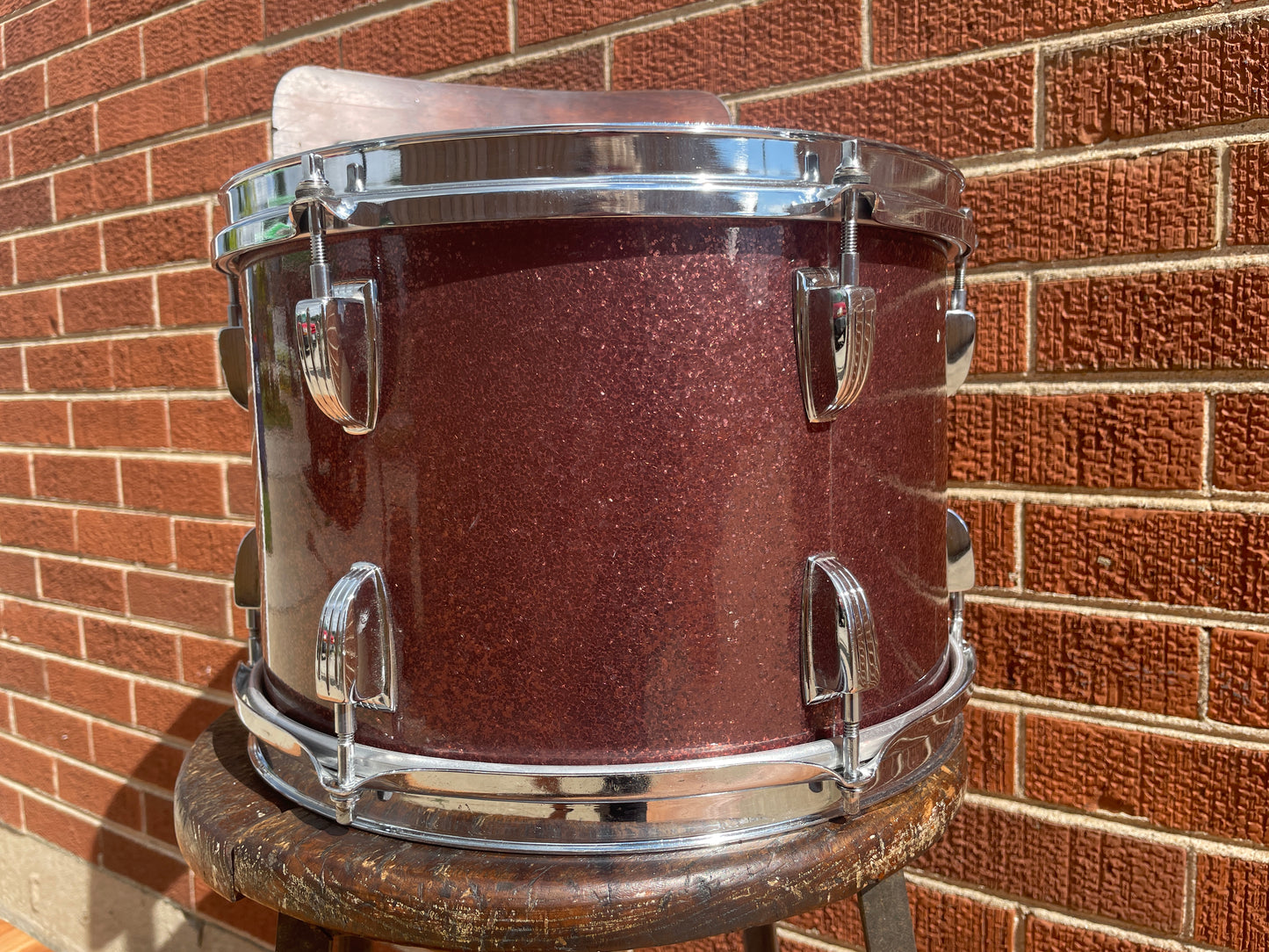 1969 Ludwig 8x12 Tom Drum Burgundy Sparkle