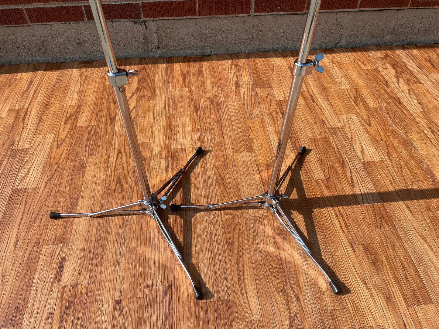 1960s Ludwig 1400 Flat Base Straight Cymbal Stand Pair (2 Pcs.)