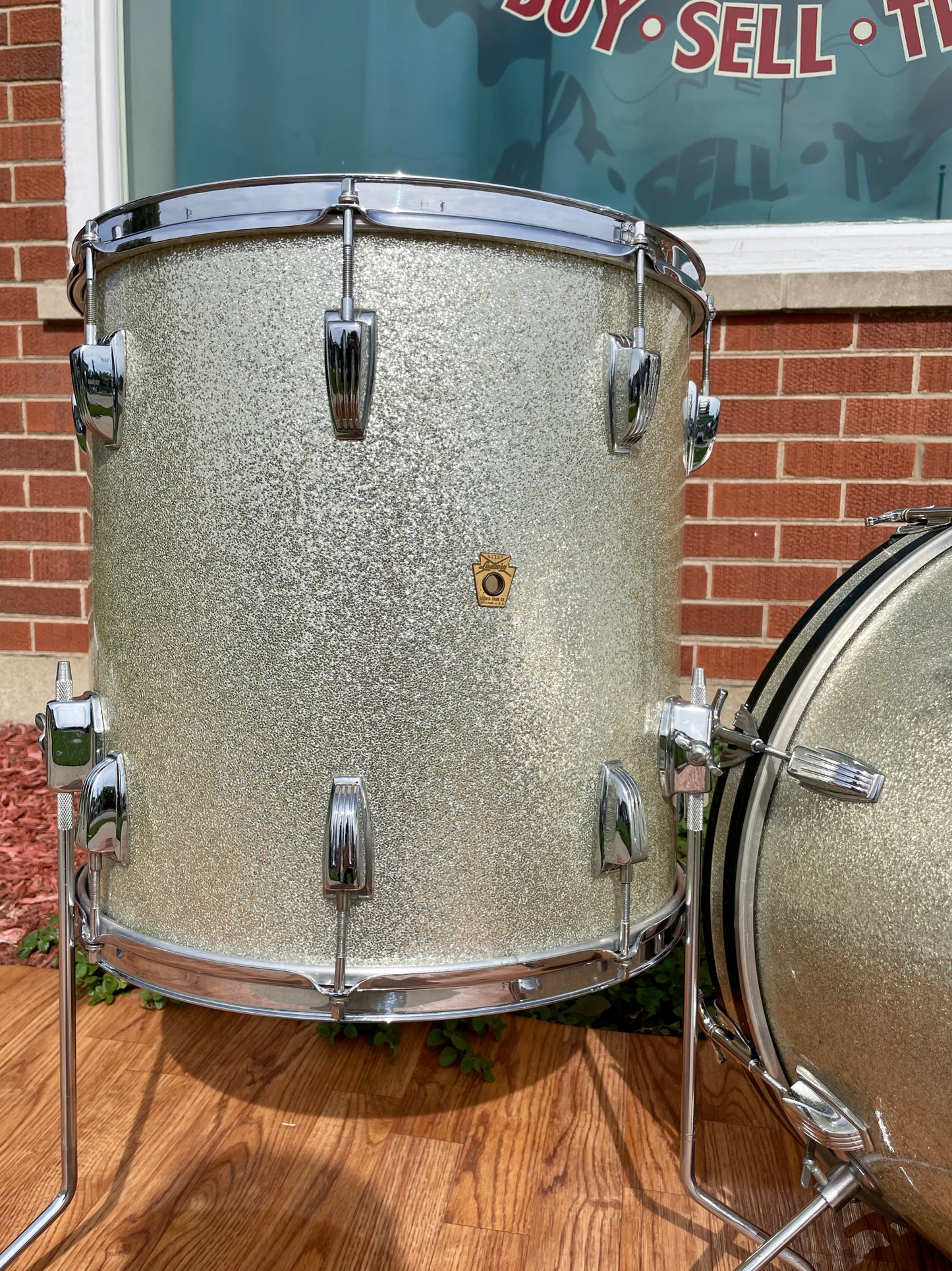 1964 Ludwig Super Beat Drum Set Silver Sparkle 20/13/16 COB