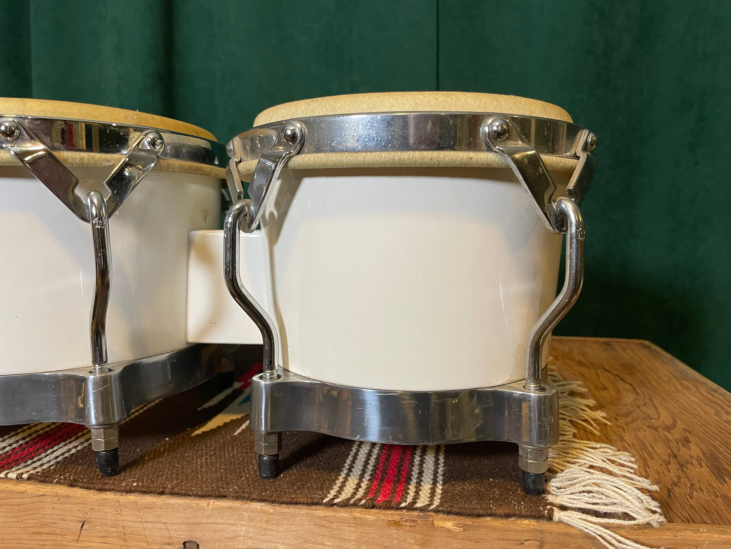 LP Matador Fiberglass Bongos White Latin Percussion