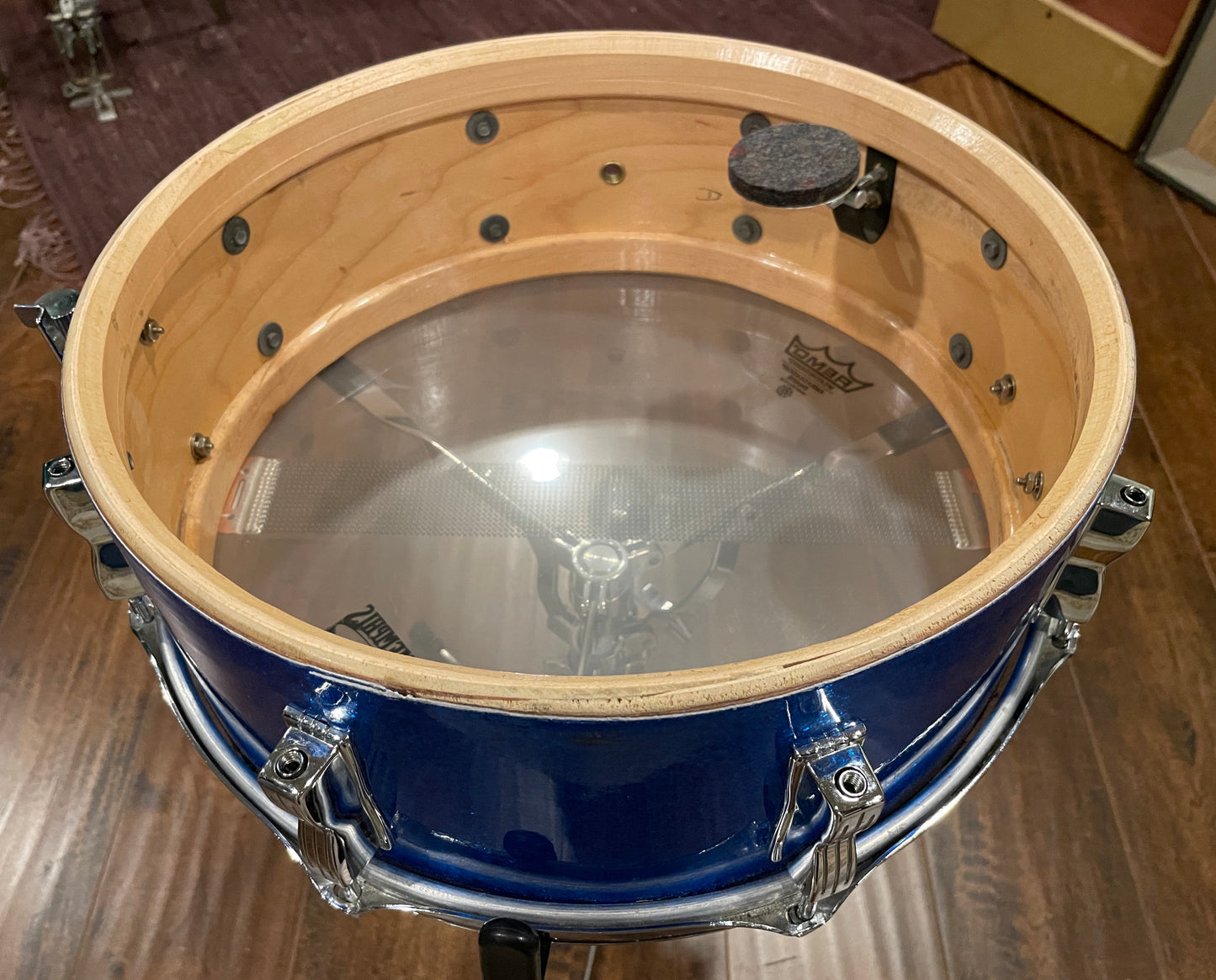1960s Ludwig 5x14 Jazz Festival Snare Drum Blue Sparkle