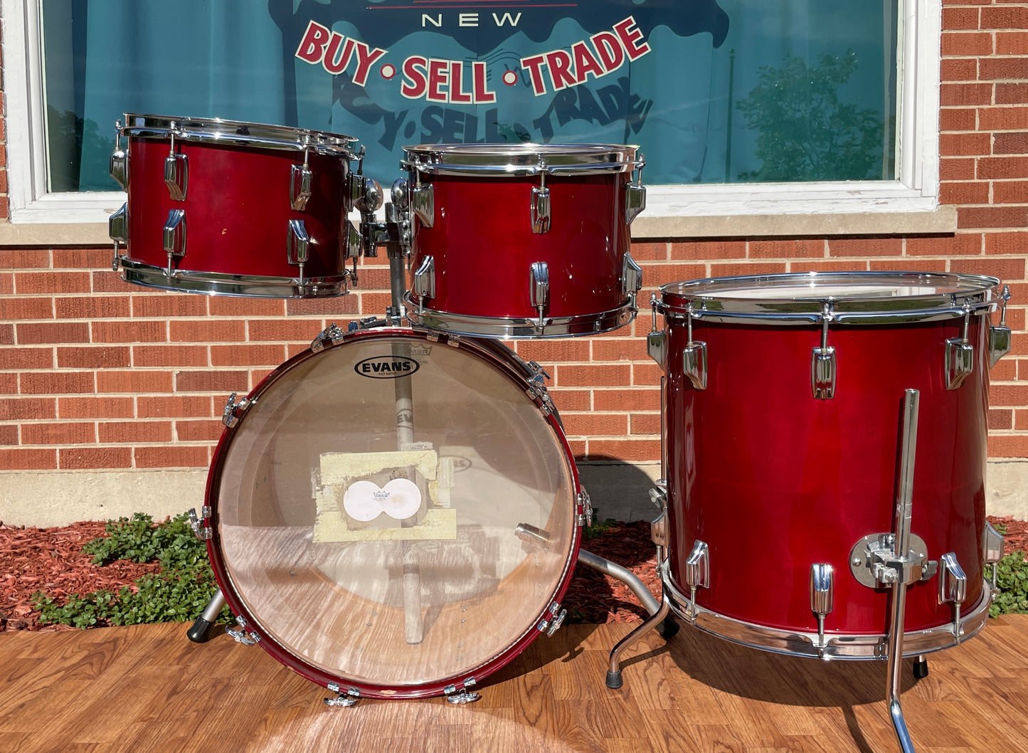 1970s Rogers "Big R" Londoner Five Drum Set California Wine 22/12/13/16