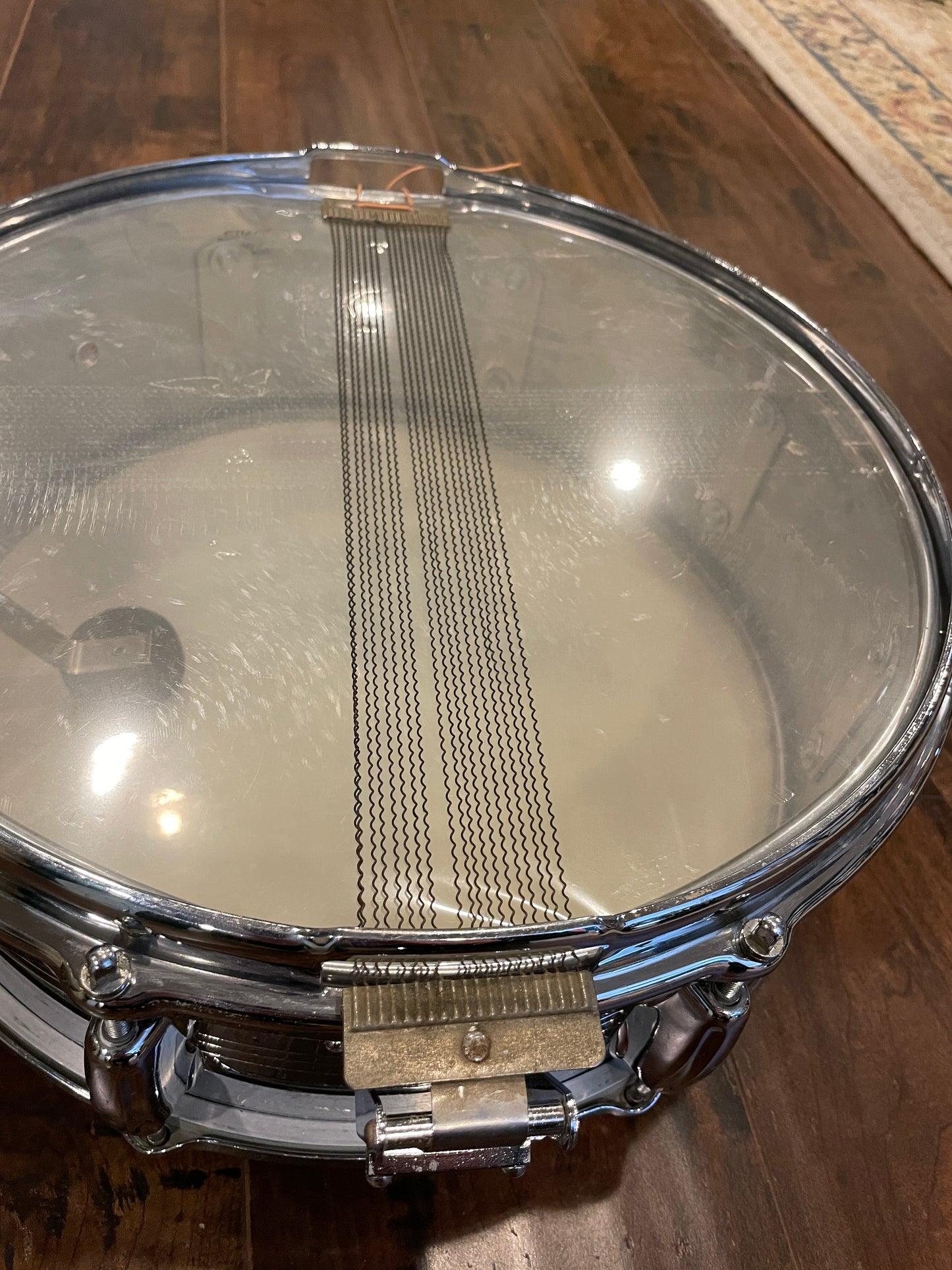 1960s Slingerland No. 130 Gene Krupa 5X14 Sound King Chrome Over Brass Snare Drum w/ Zoomatic Strainer